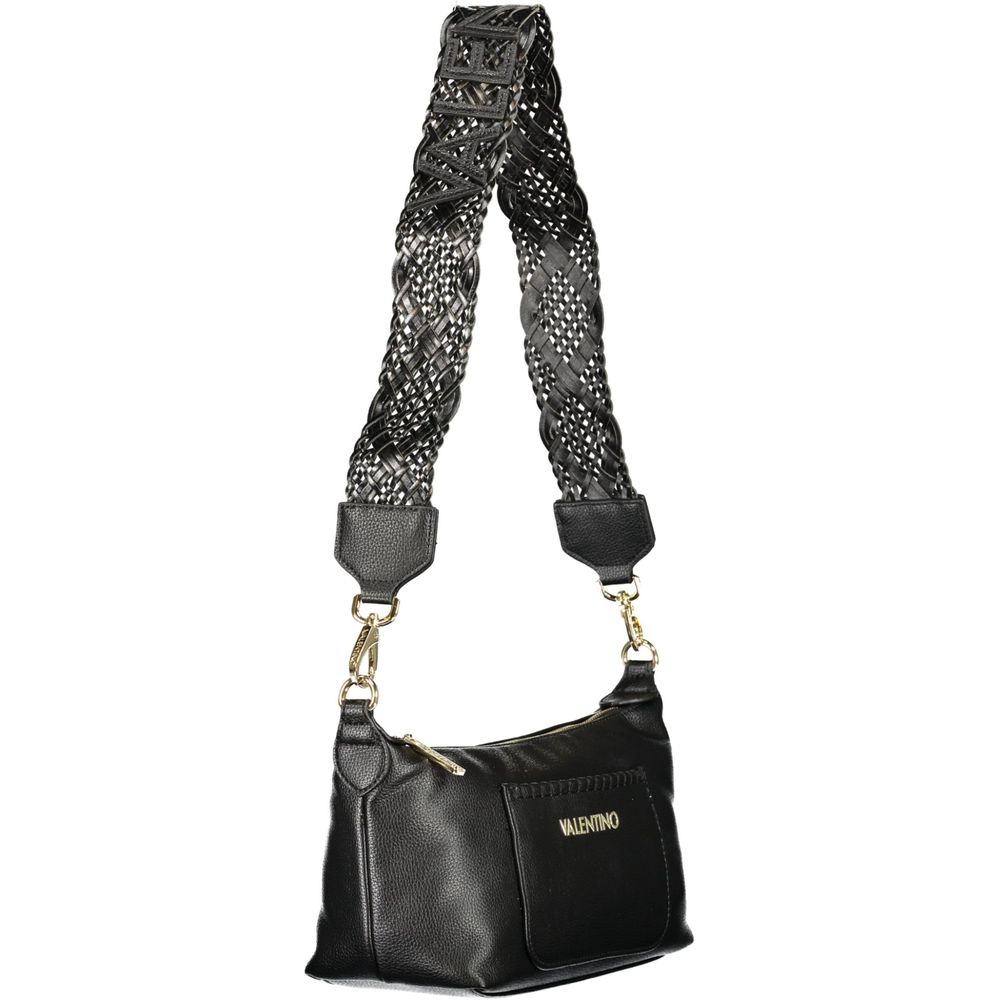 Nero Polyurethane Women's Bag with Adjustable Shoulder Strap
