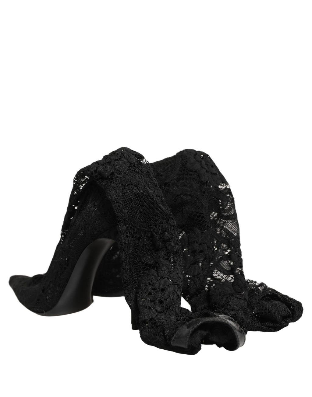 Black Taormina Lace Socks Boots Pumps Shoes
