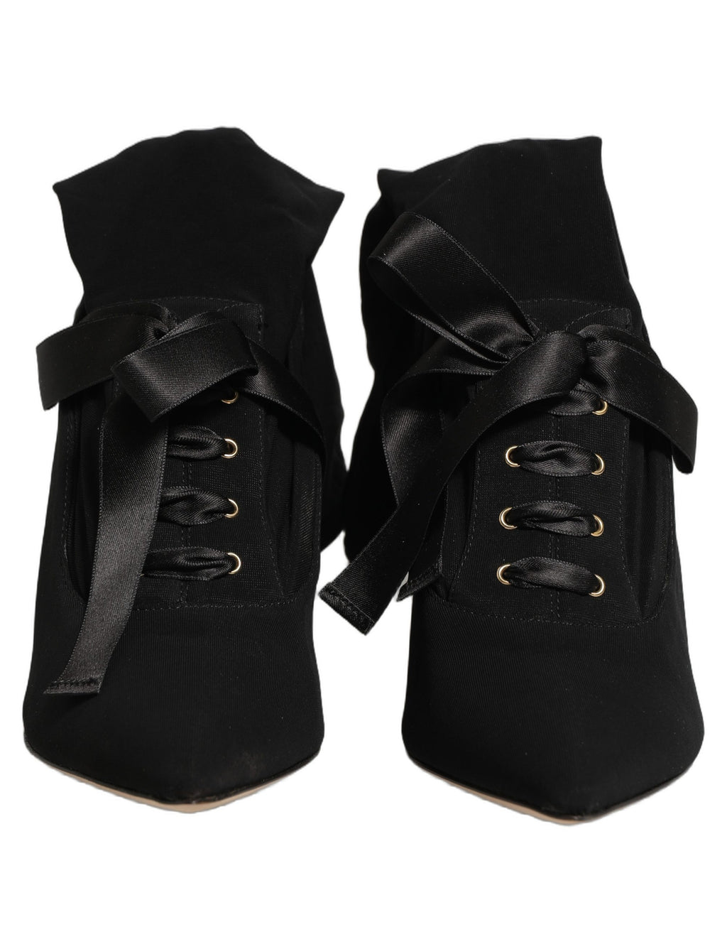 Black Stiletto Heels Mid Calf Boots Shoes