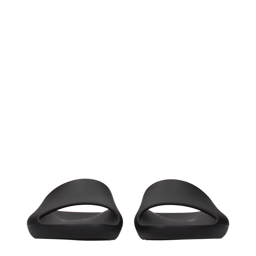 Black Cotton Slippers