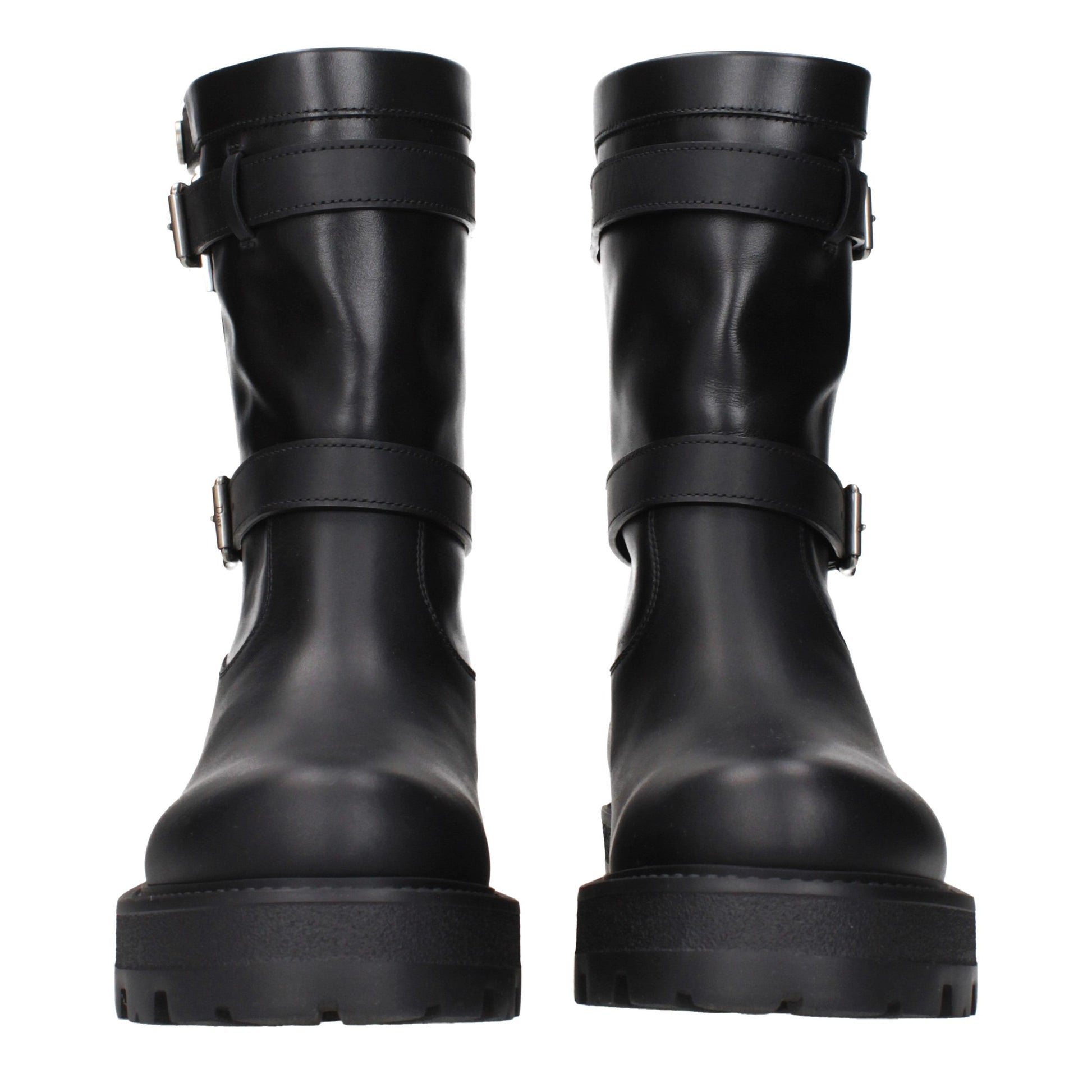 Black Leather Ankle Boots
