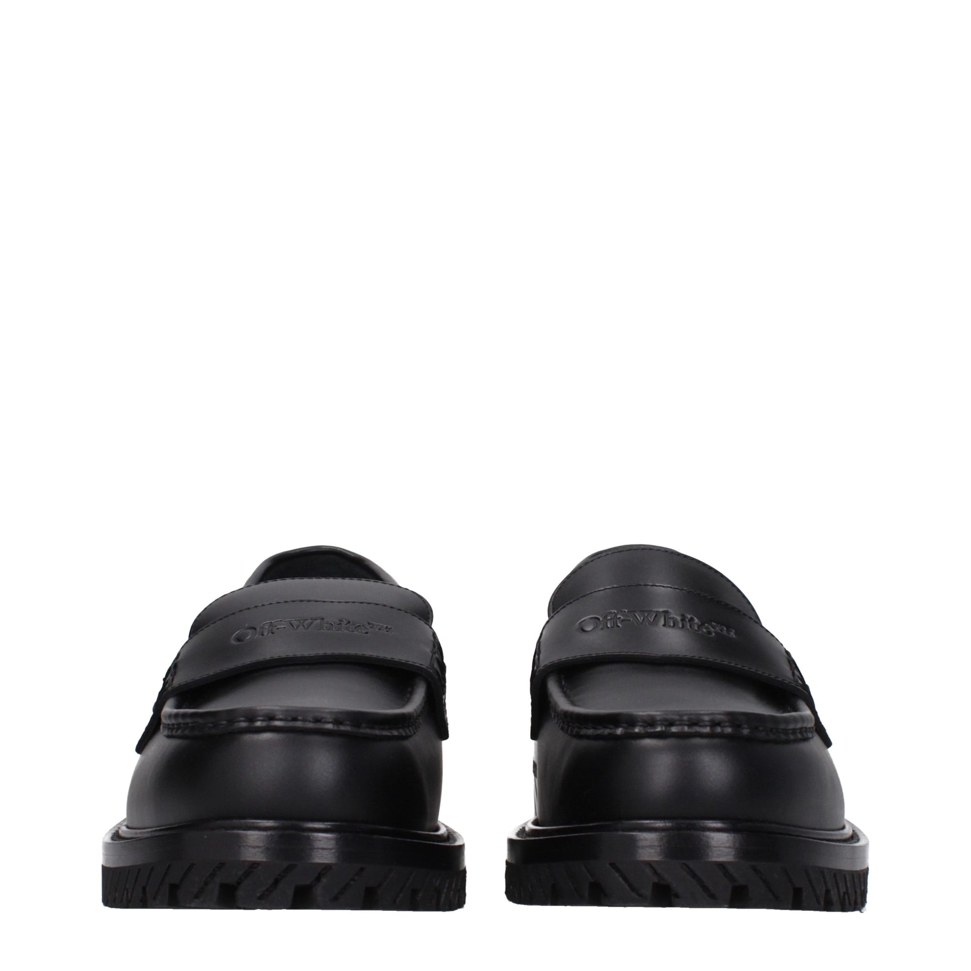 Black Leather Slip-On Loafers