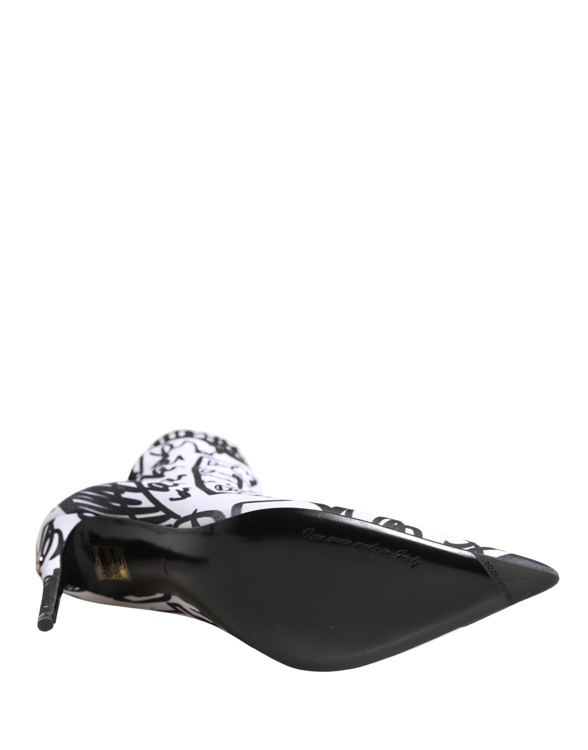 White Graffiti Stretch Ankle Boots Shoes