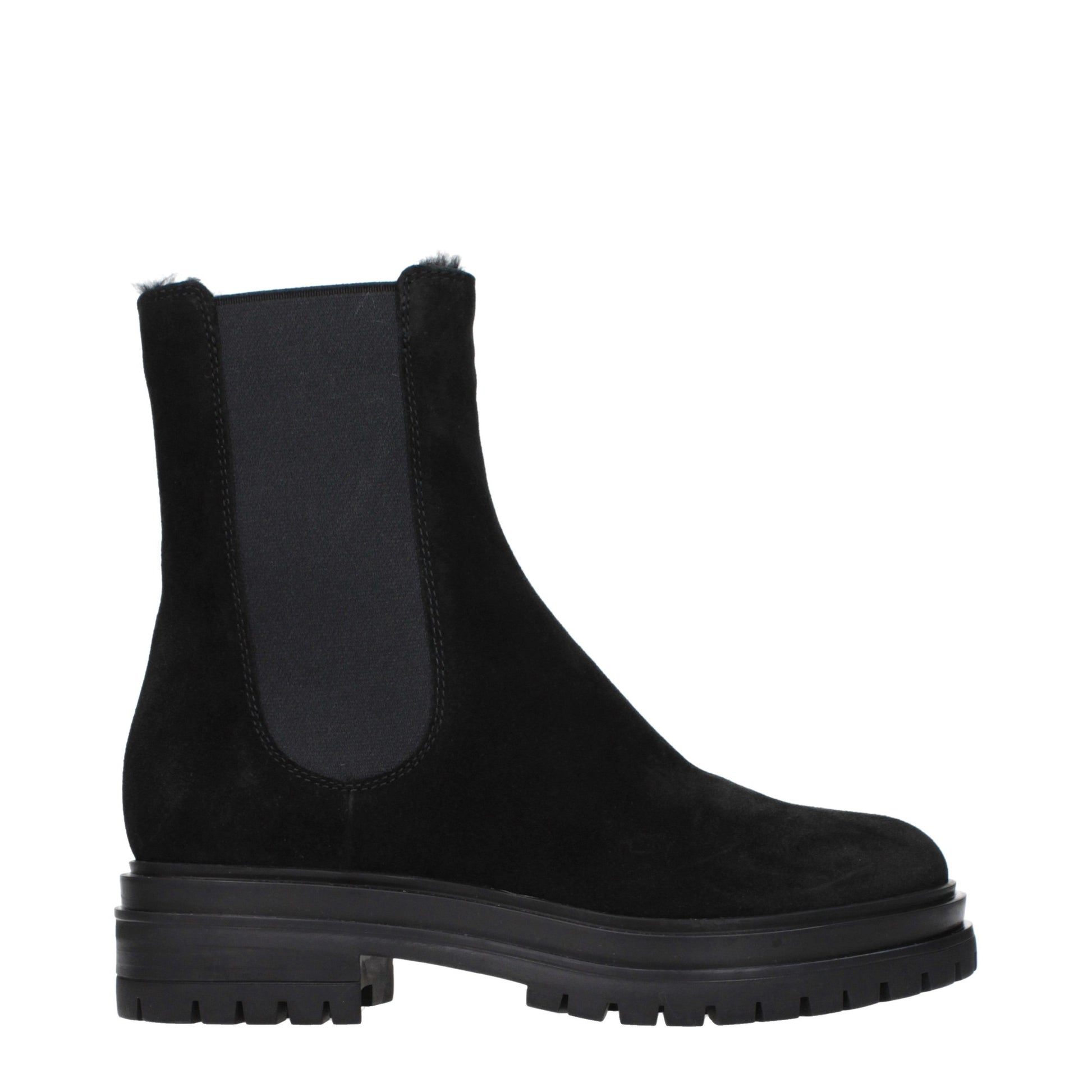 Black Leather Ankle Boots