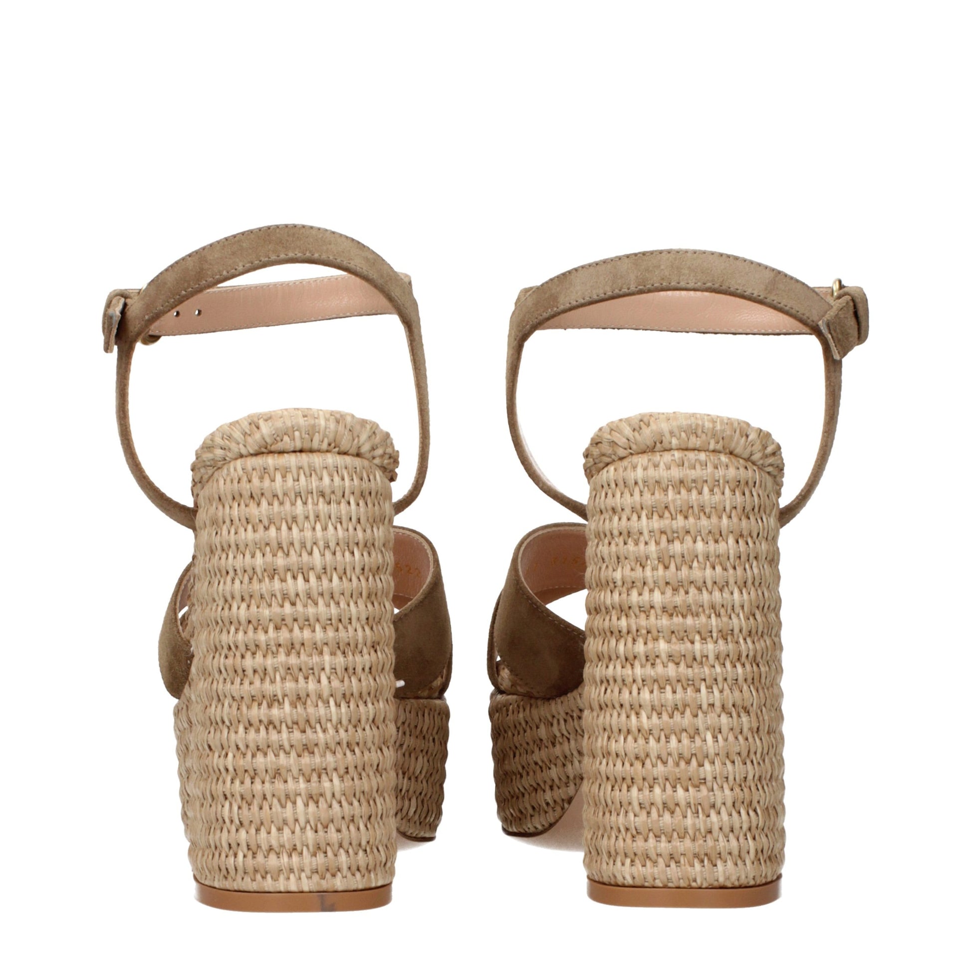 Brown Leather Platform Sandals