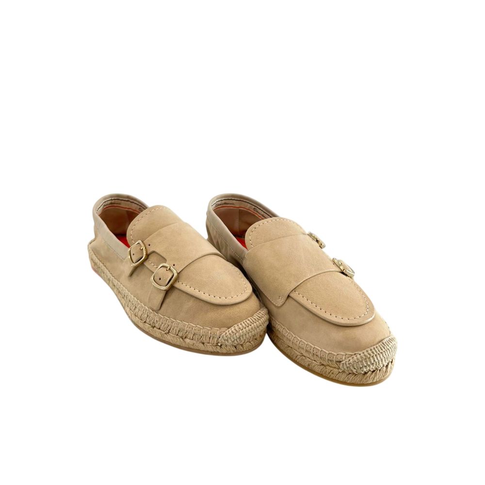 Beige Leather Women Sandal
