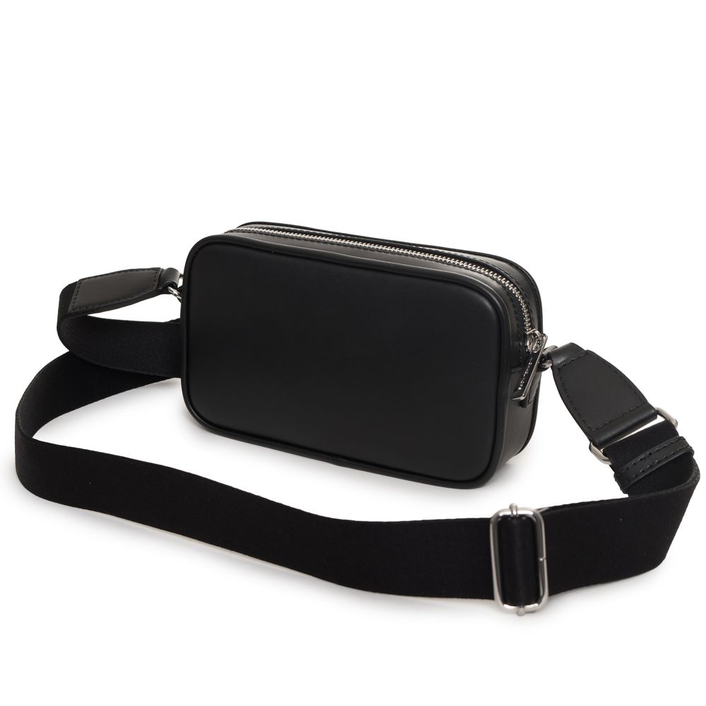 Black Leather Belt Bag