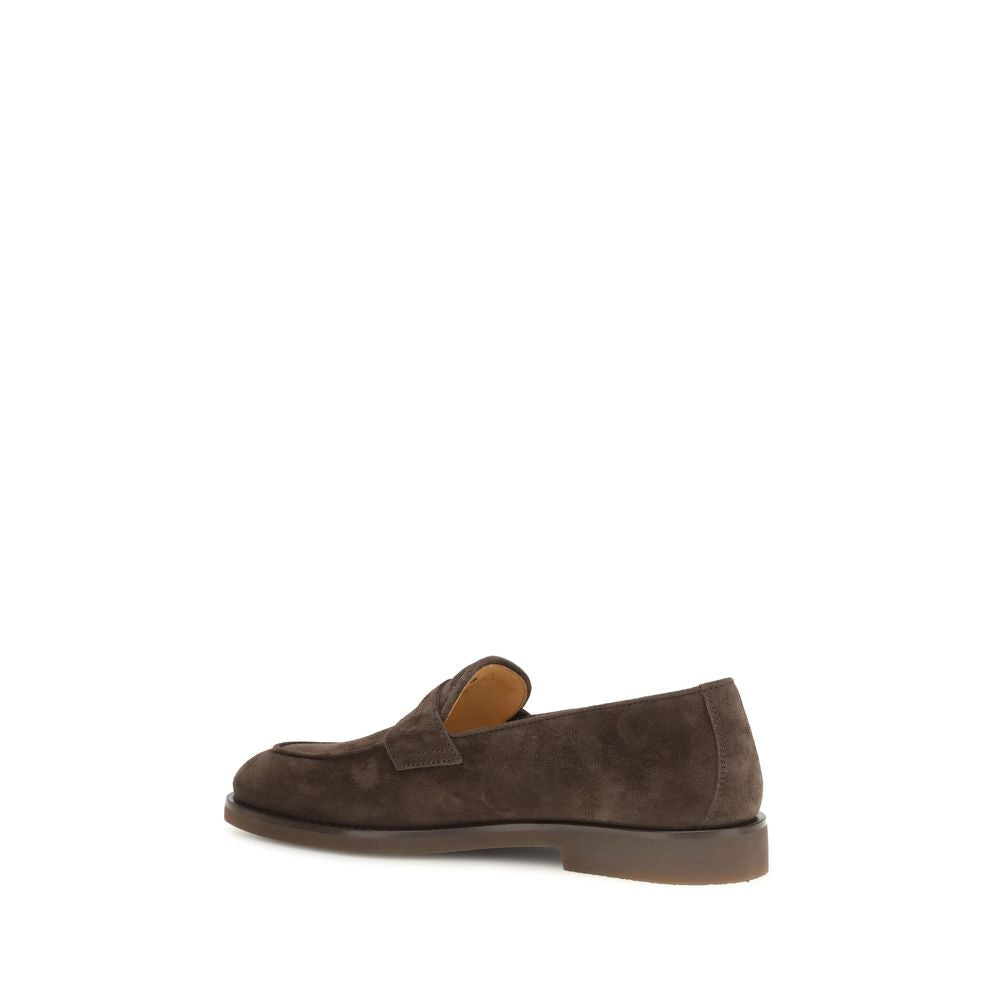 Brown Calf Leather Bos Taurus Slip-On Loafers