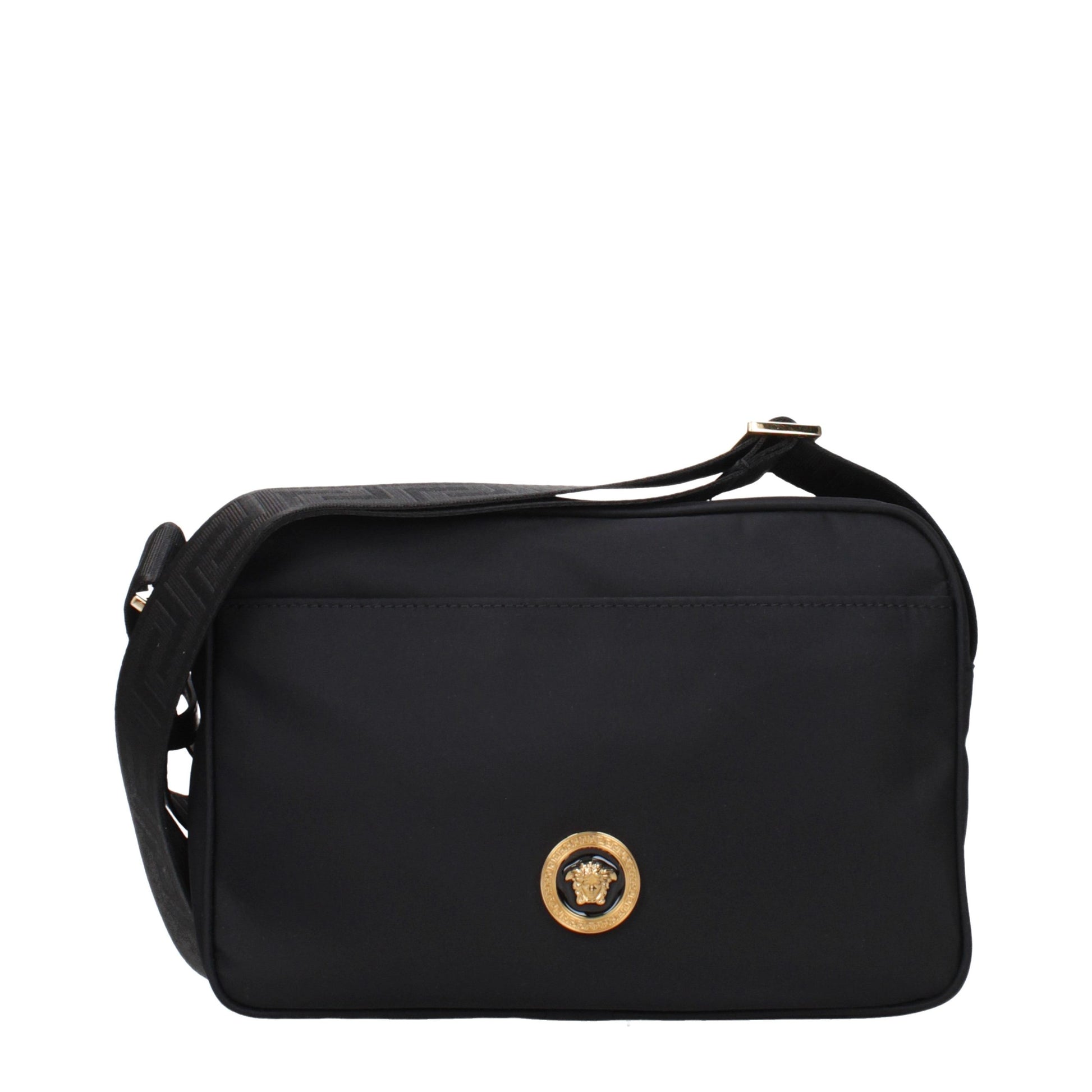 Black Fabric Crossbody Bag