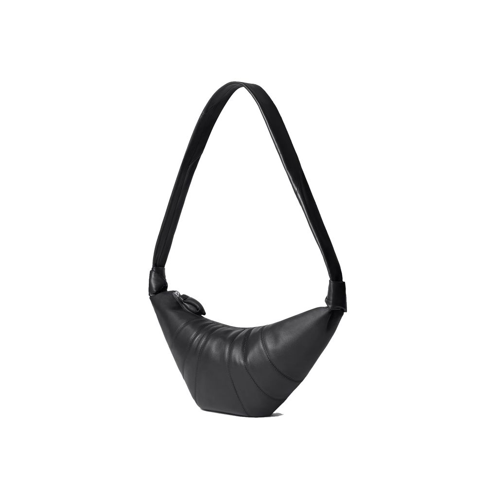 Black Lamb Leather Shoulder Bag
