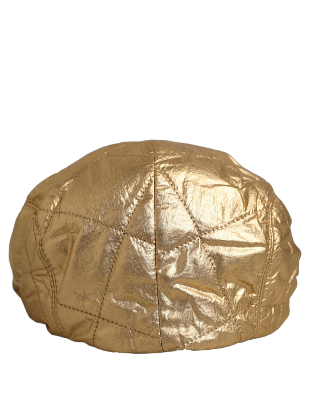 Men Gold Wide Quilted Newsboy Capello Hat