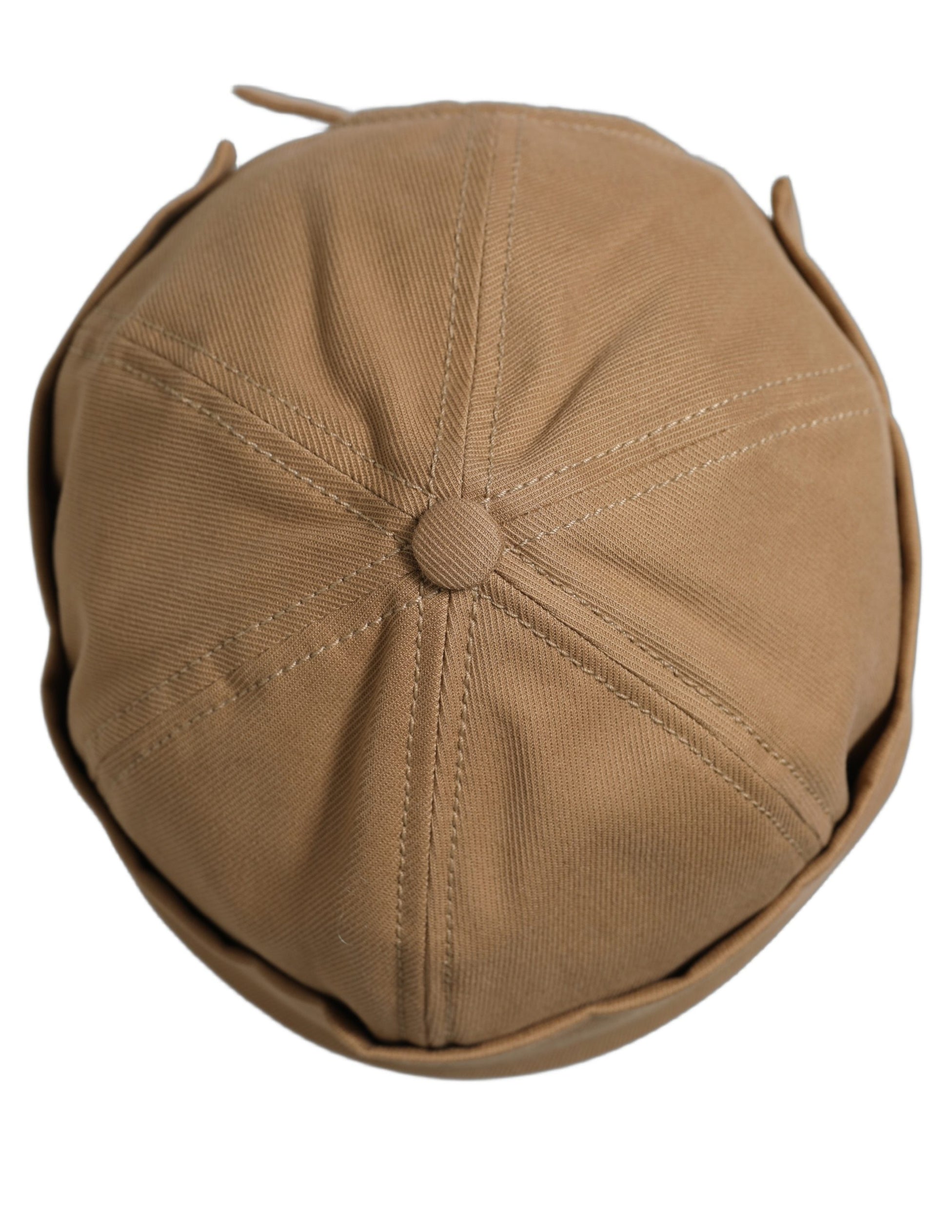 Men Khaki Cotton Docker Capello Brimless Hat
