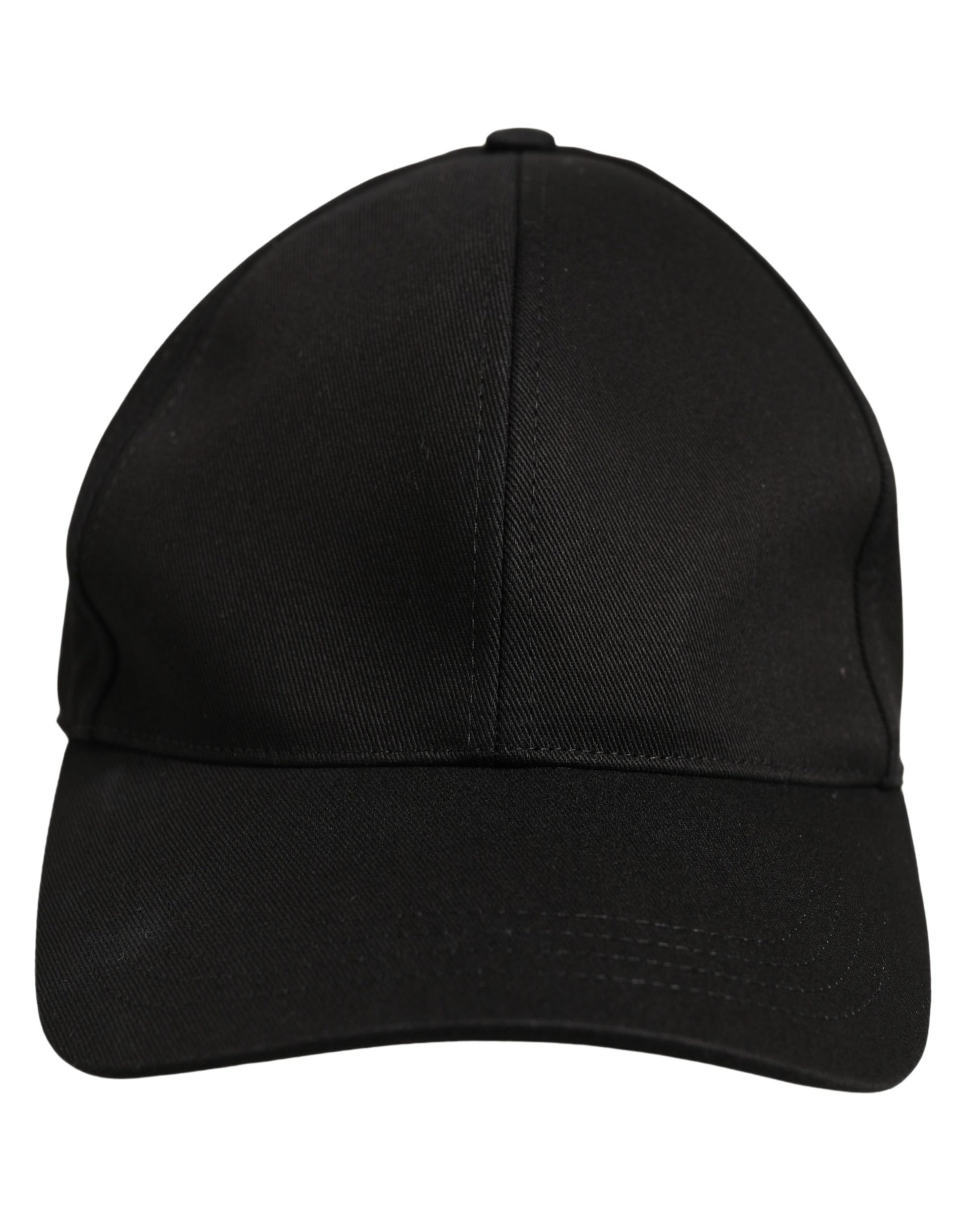 Men Black Cotton Baseball Capello 6 Panels Hat