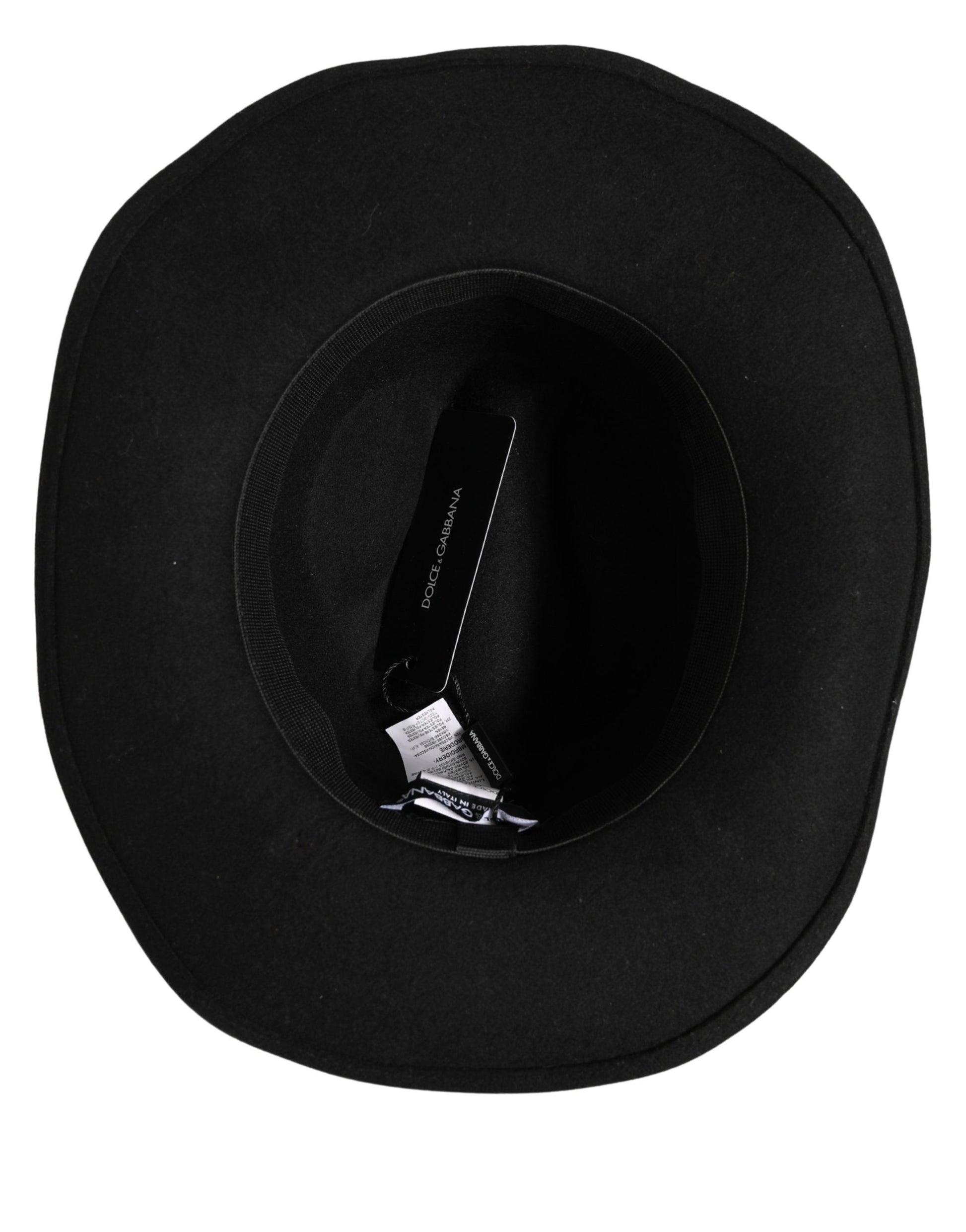 Men Black Classic Wide Brim Fedora Capello Hat