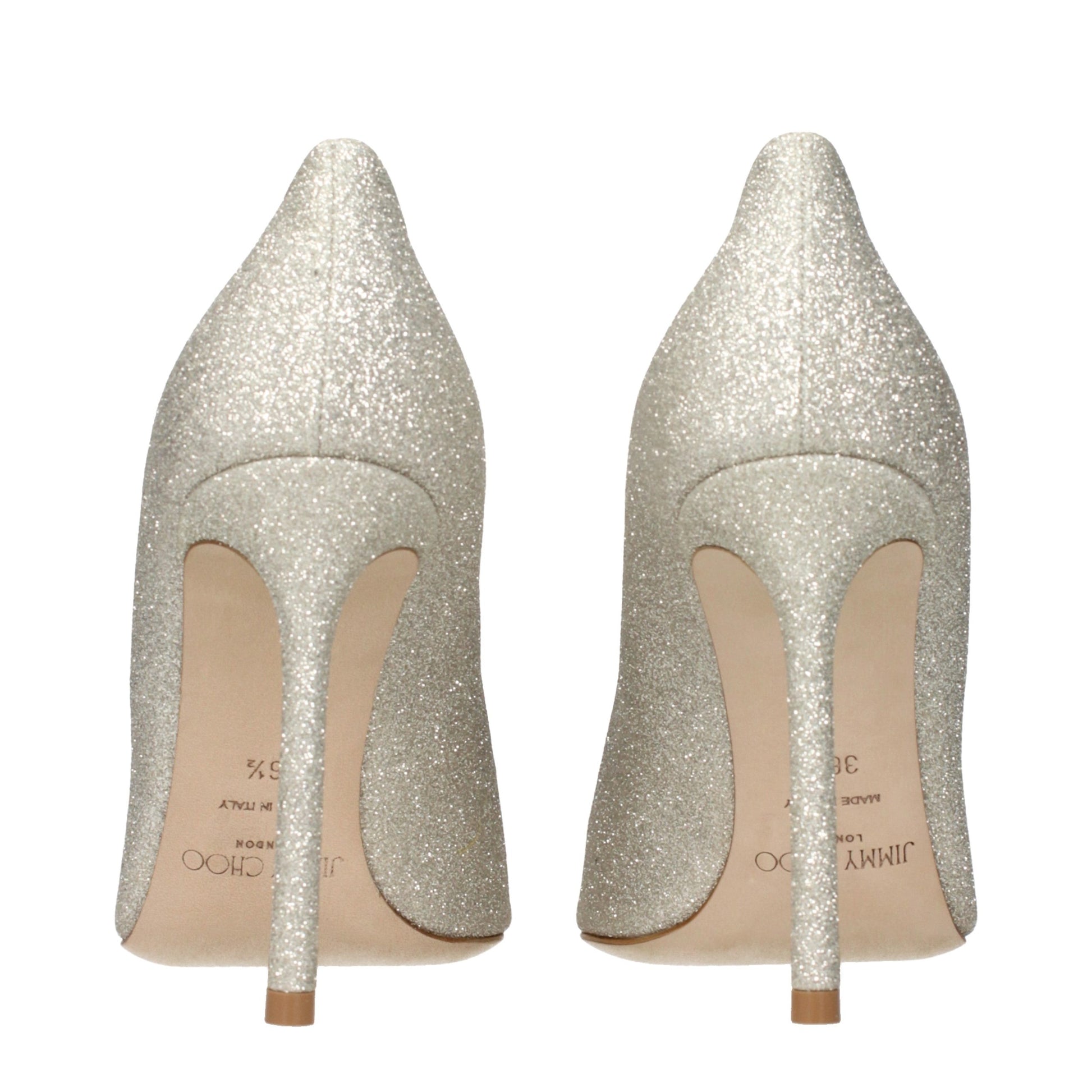 Gold Plastic High Heel Pumps
