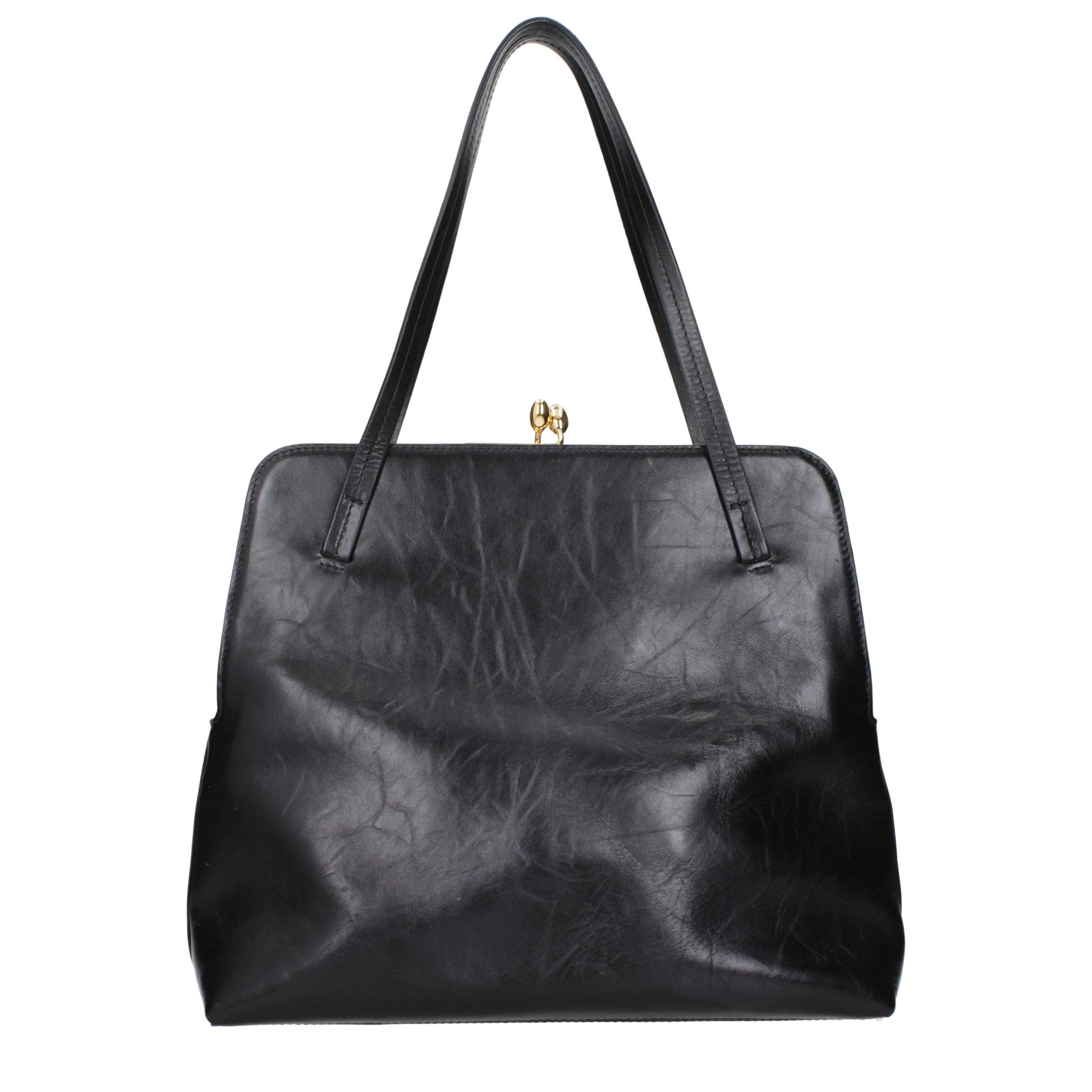 Black Leather Shoulder Bag