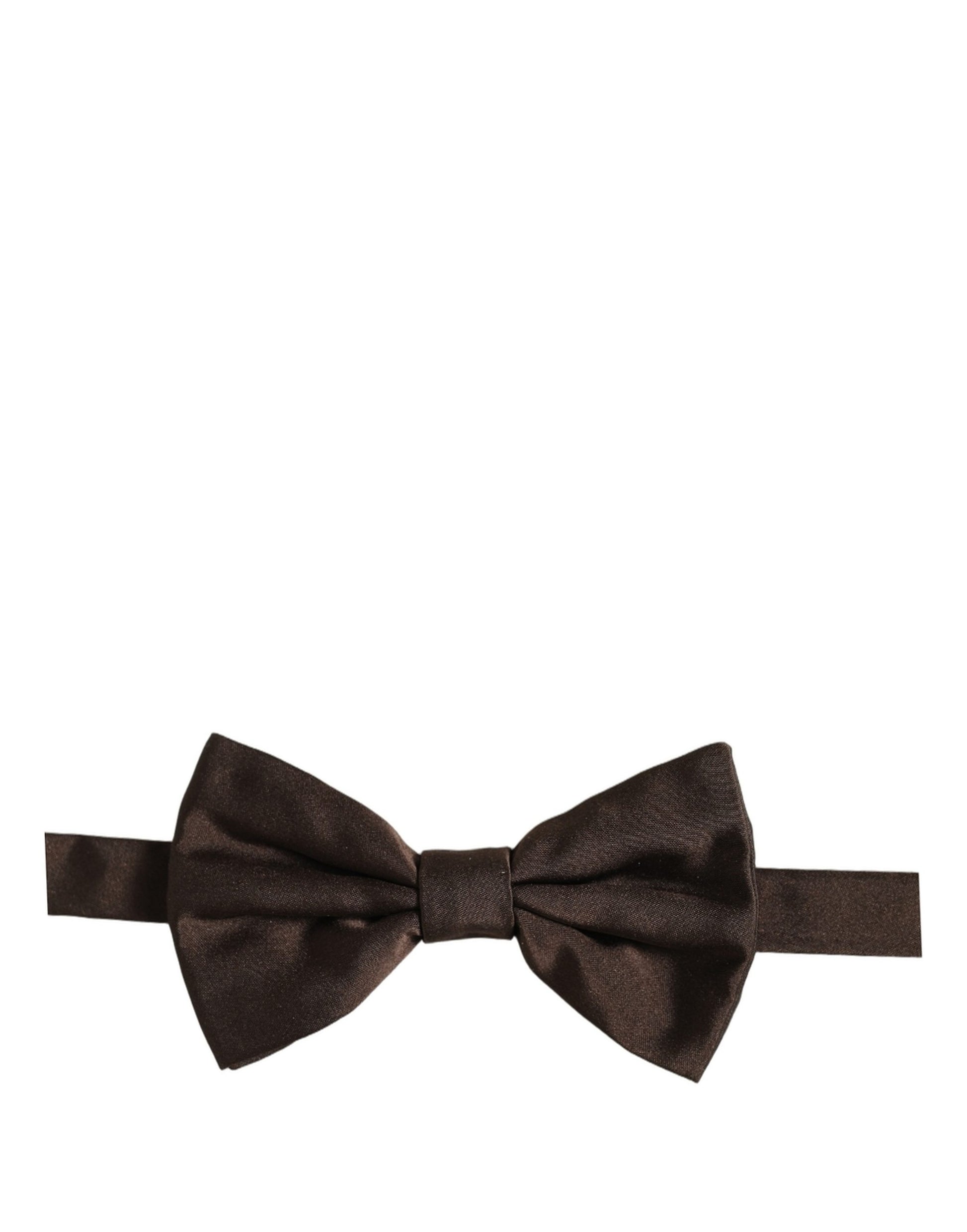 Men Brown 100% Silk Adjustable Neck Papillon Bow Tie