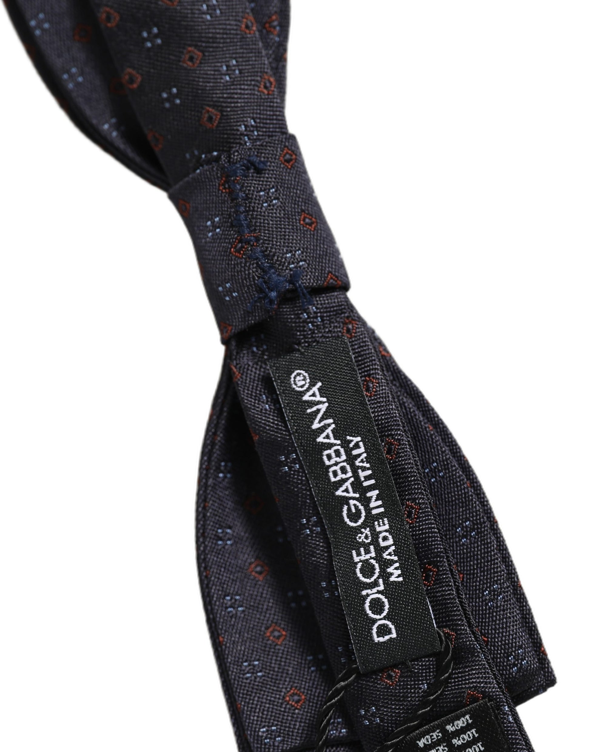 Black Diamond Pattern Adjustable Neck Papillon Bow Tie