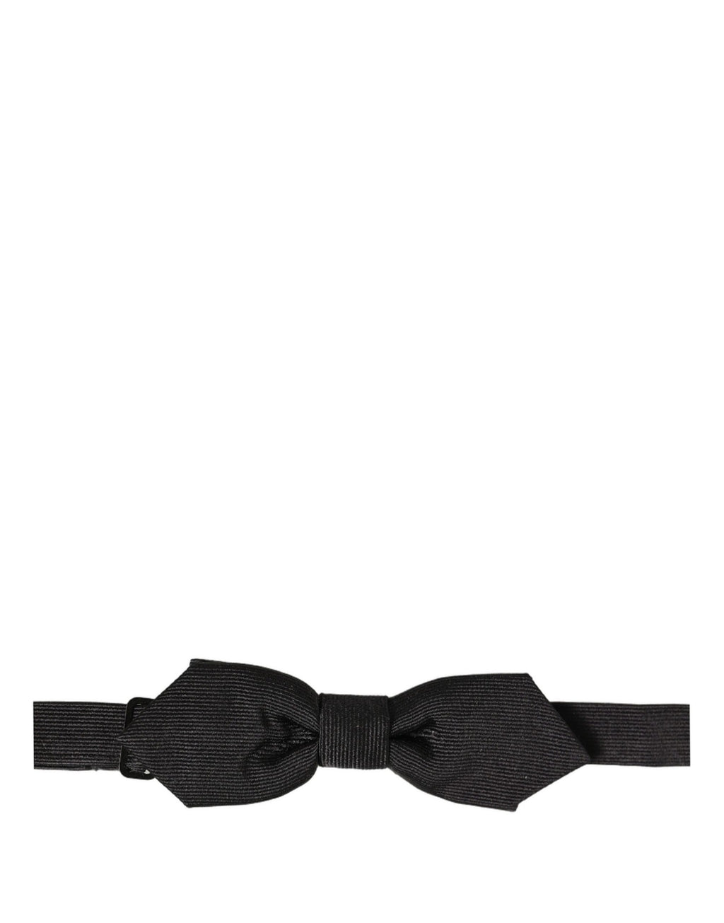 Men Black 100% Silk Adjustable Neck Papillon Bow Tie