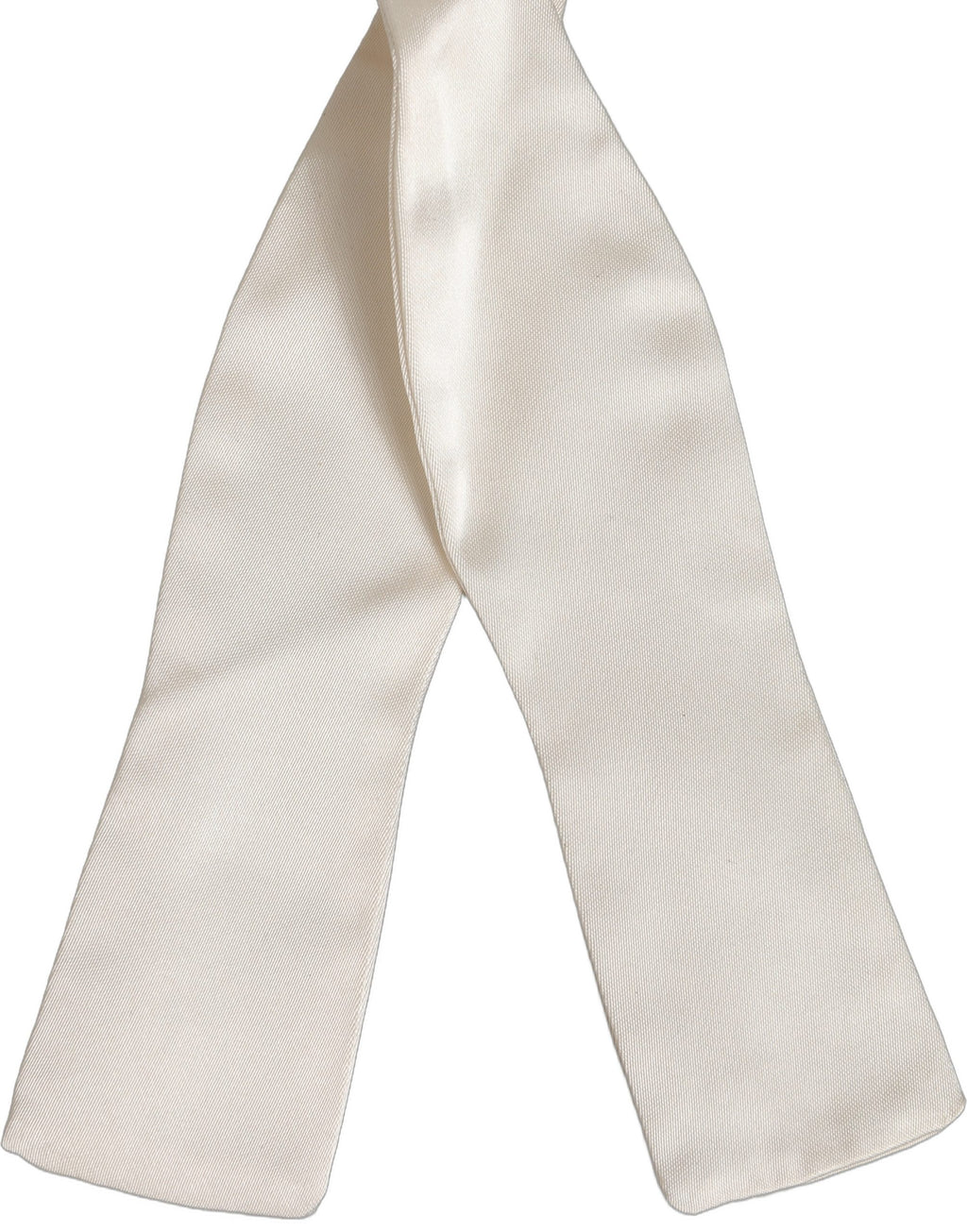 Men White 100% Silk Adjustable Neck Papillon Bow Tie