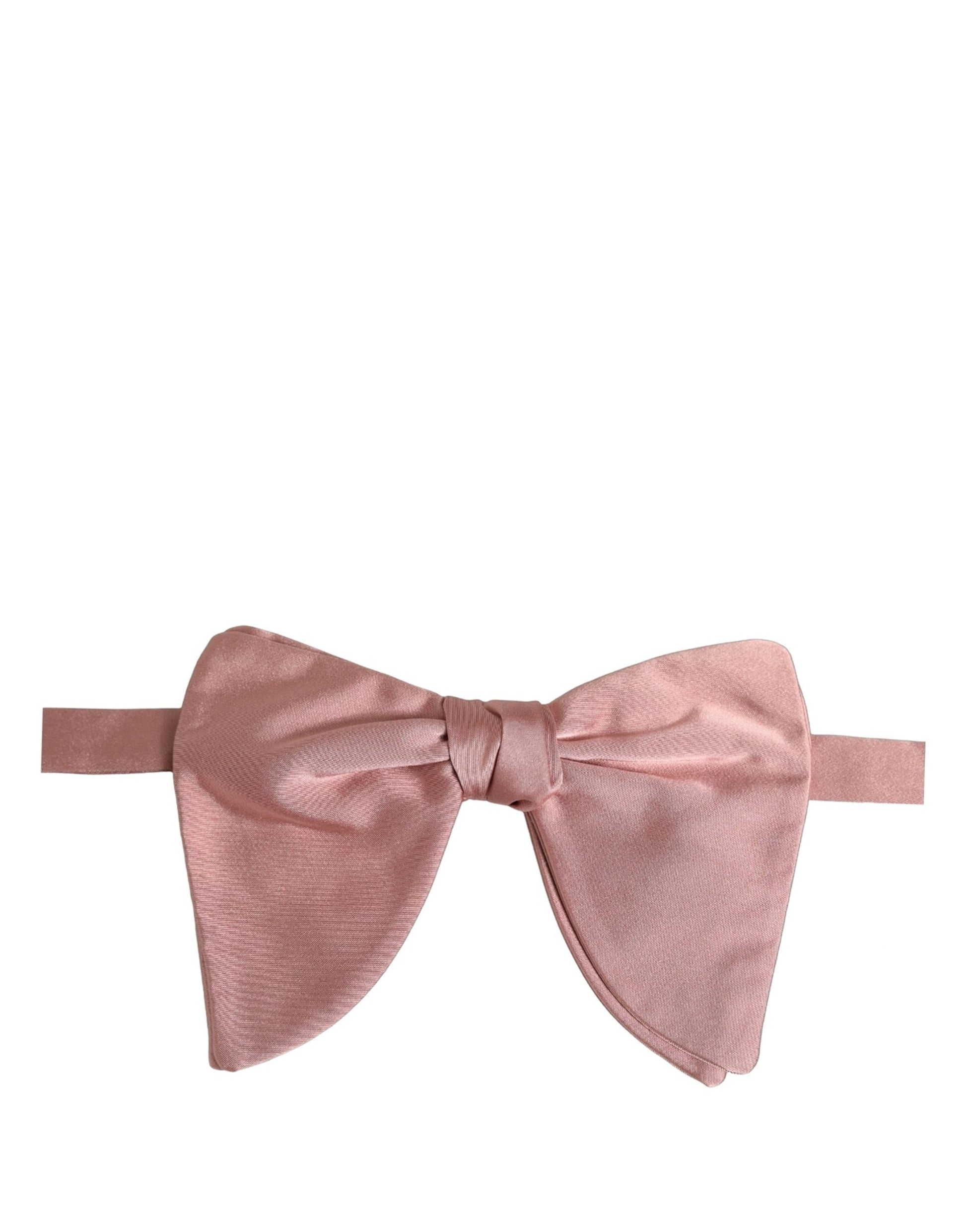 Men Pink 100% Silk Adjustable Neck Papillon Bow Tie