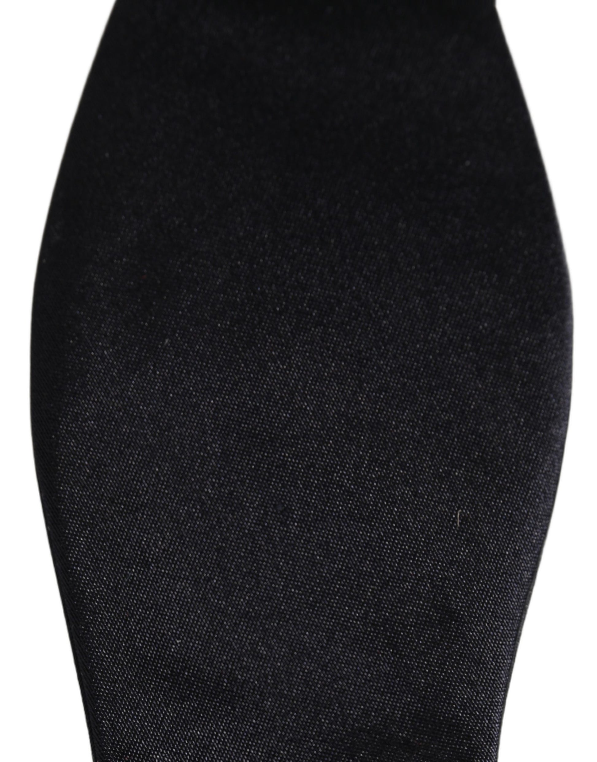 Men Black 100% Silk Adjustable Neck Papillon Bow Tie