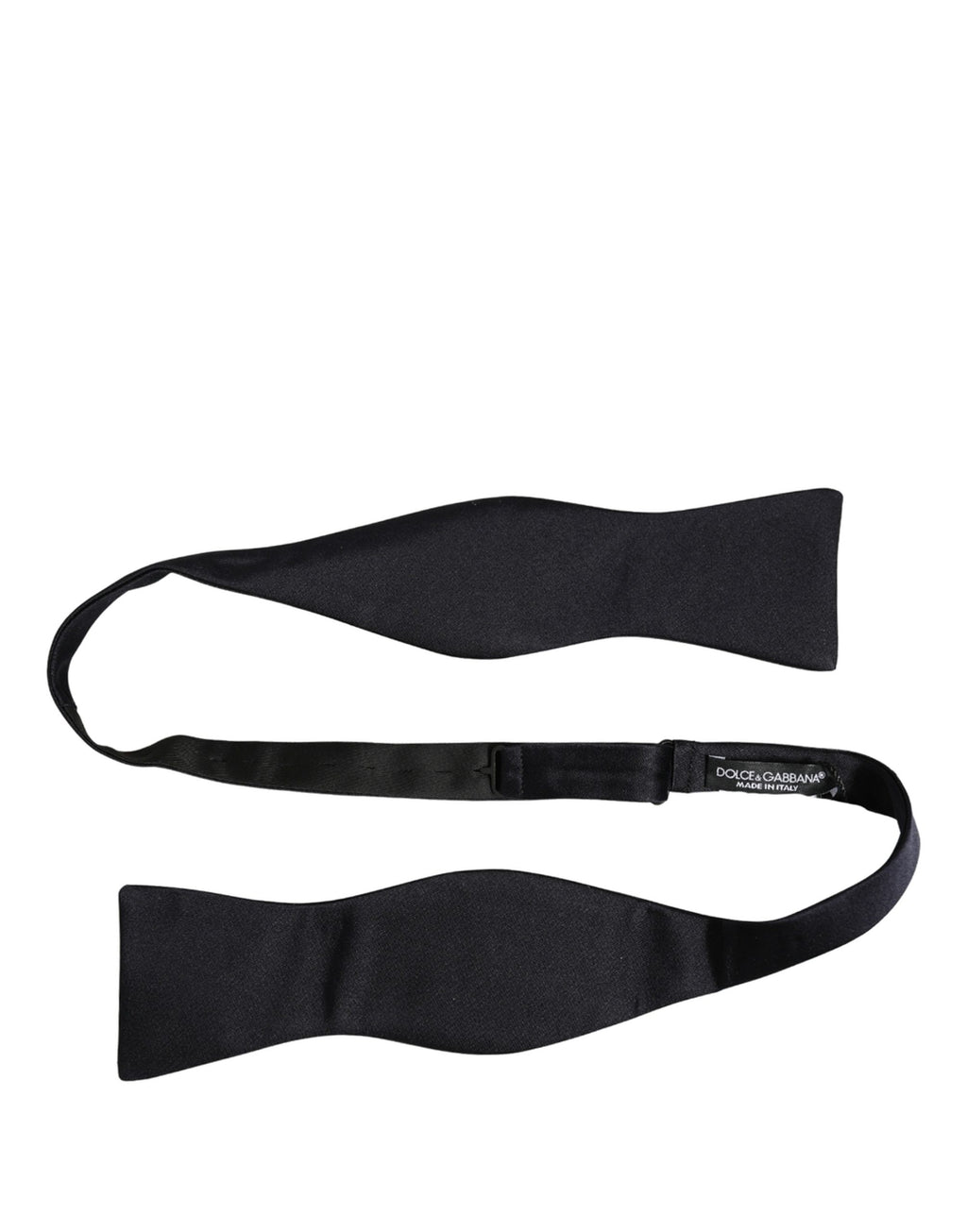 Men Black 100% Silk Adjustable Neck Papillon Bow Tie
