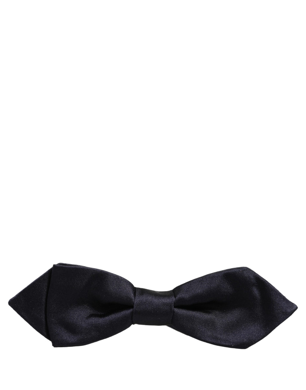 Men Dark Blue 100% Silk Adjustable Neck Papillon Bow Tie