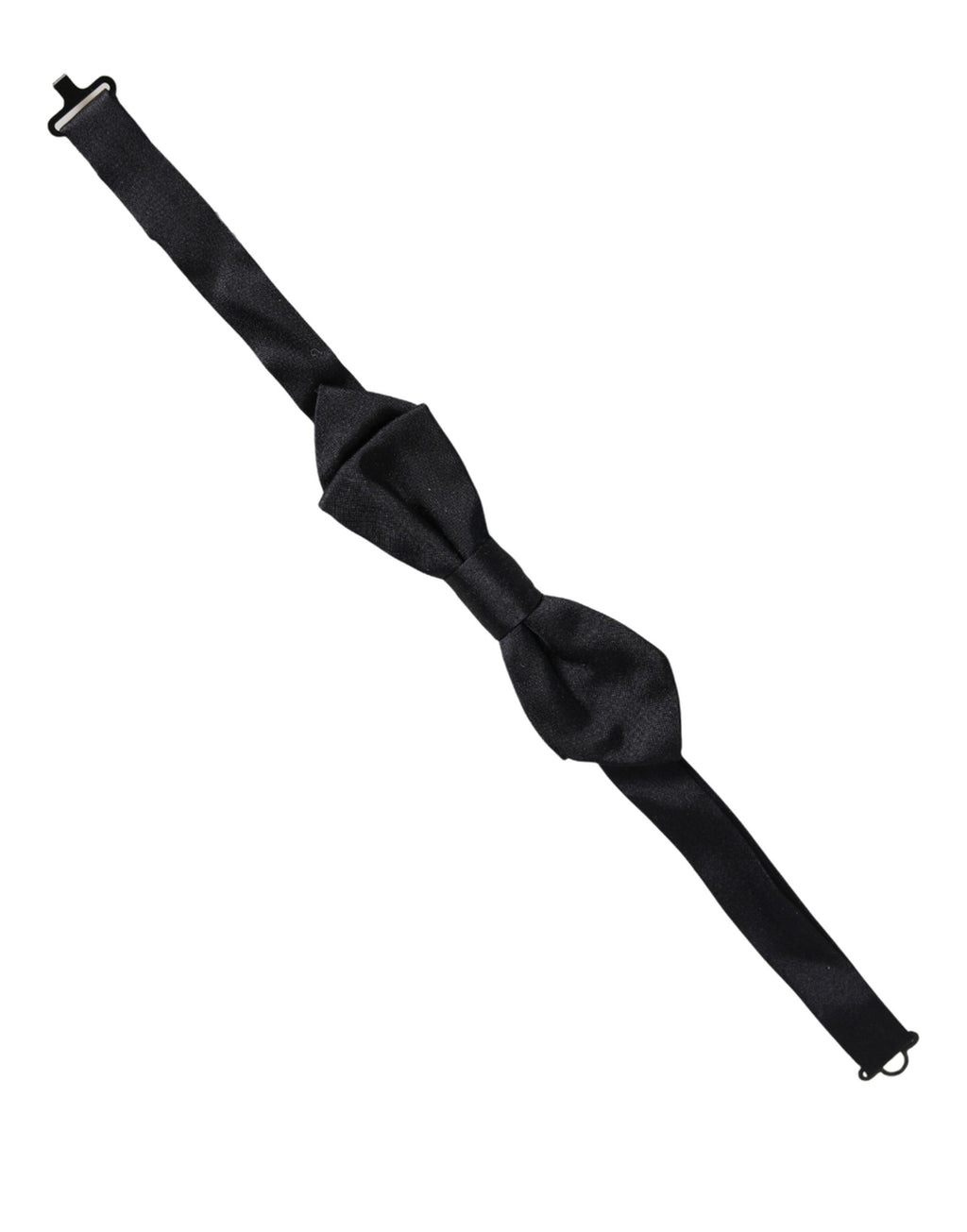 Men Black 100% Silk Adjustable Neck Papillon Bow Tie
