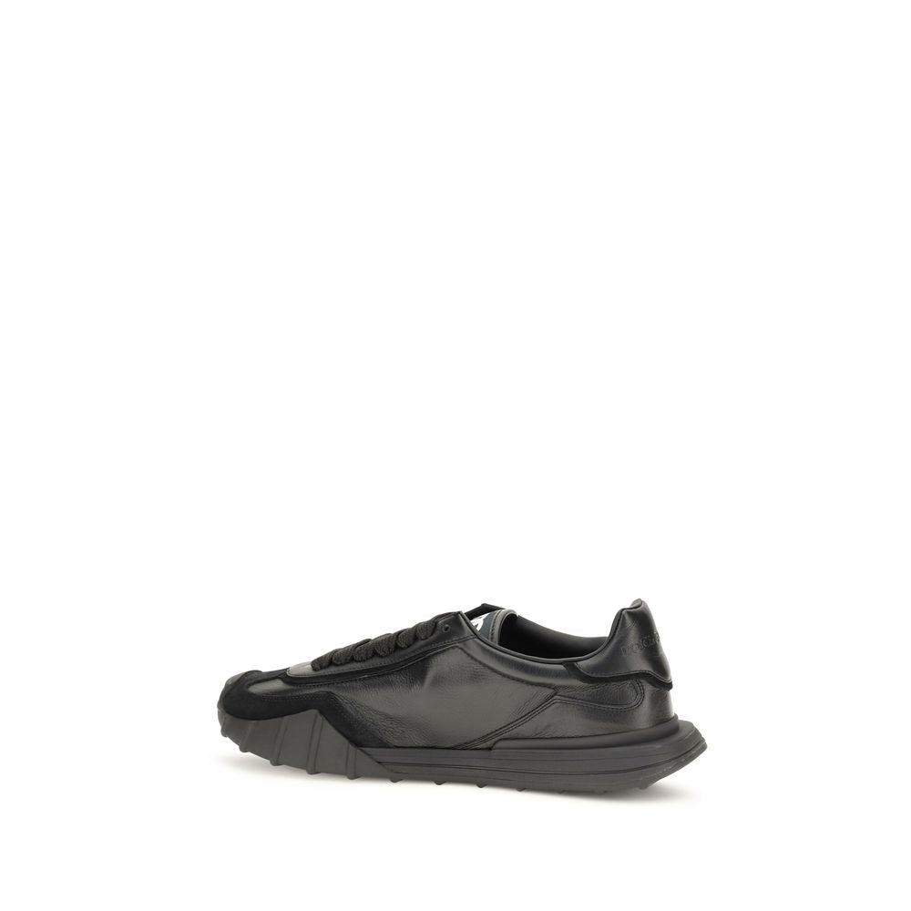 Black Calf Leather Bos Taurus Athletic Sneakers