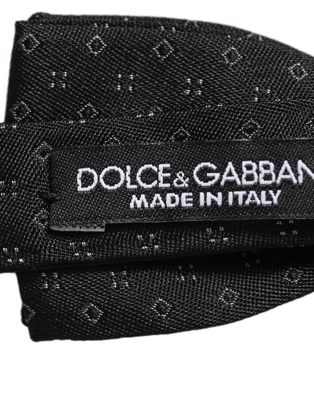 Black Diamond Pattern Adjustable Neck Papillon Bow Tie