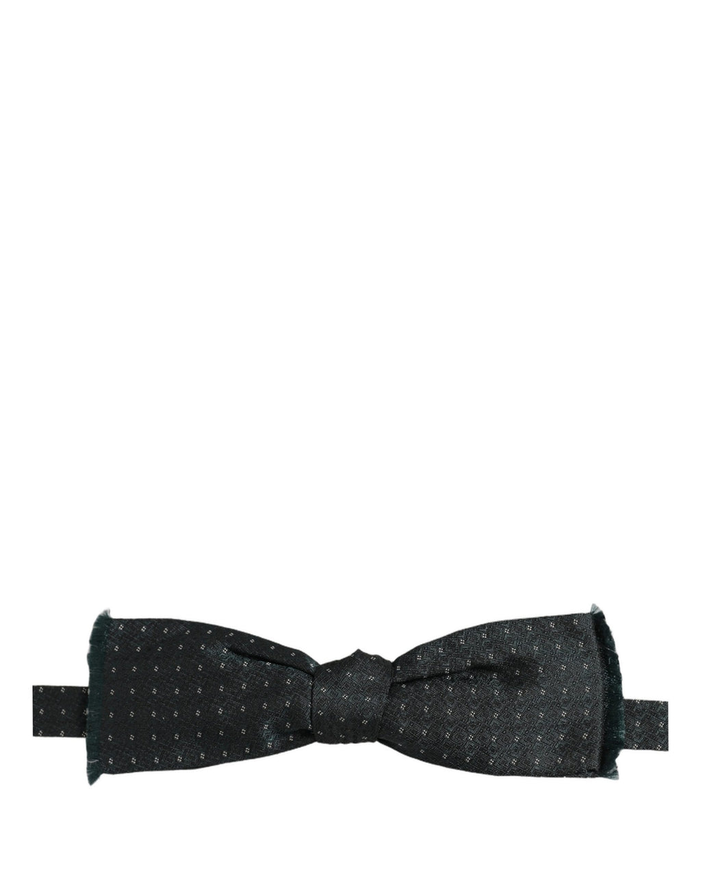Men Green Patterned Adjustable Neck Papillon Bow Tie
