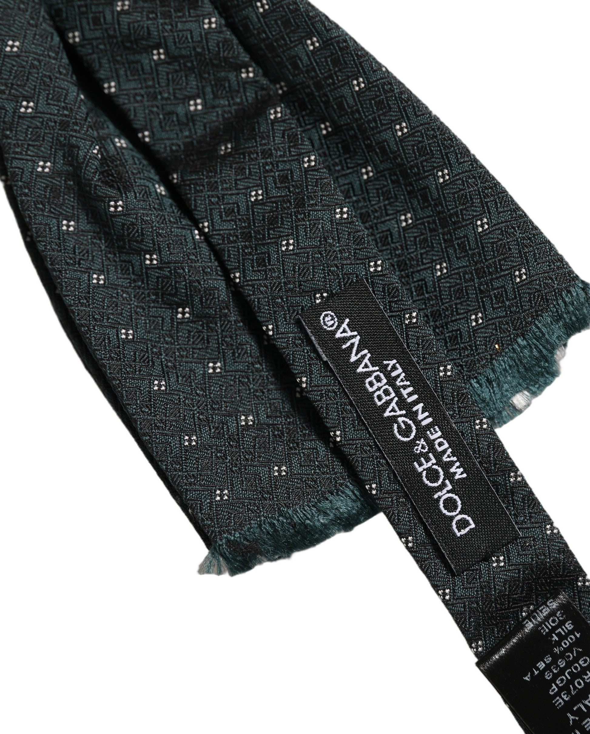 Men Green Patterned Adjustable Neck Papillon Bow Tie