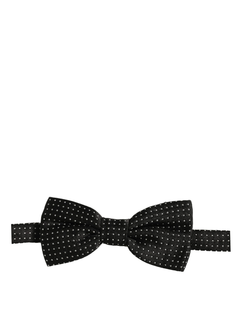 Men Black White PolkaDot Adjustable Bow Tie