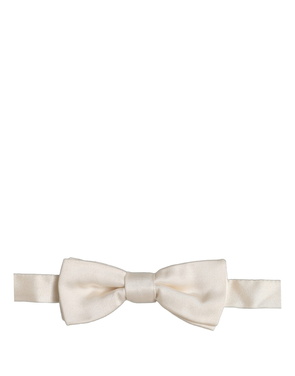 Men Off White 100% Silk Adjustable Neck Papillon Bow Tie