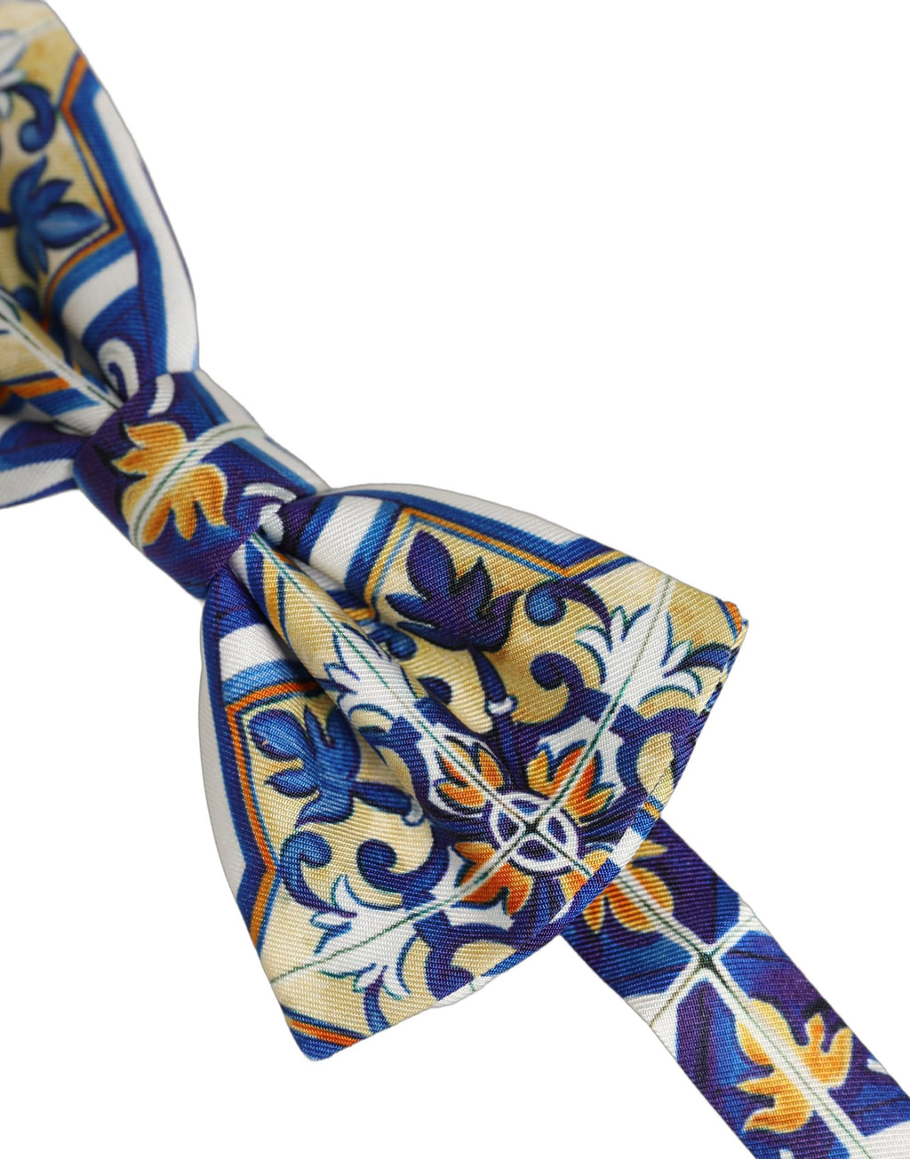 Men Multicolor Majolica Adjustable Neck Papillon Bow Tie