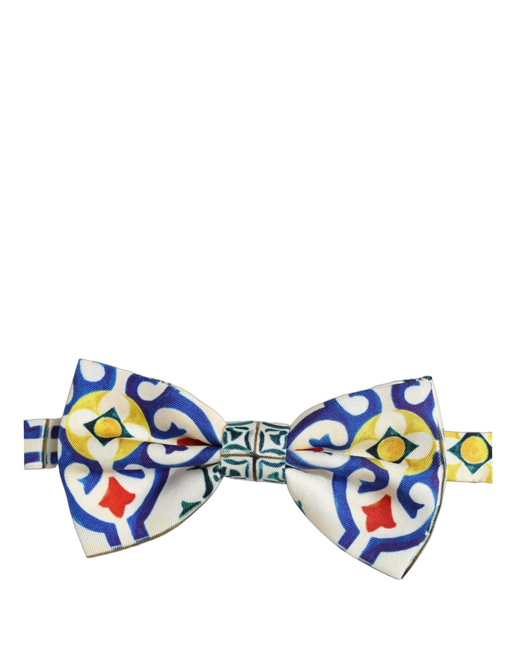 Men Multicolor Majolica Adjustable Neck Papillon Bow Tie