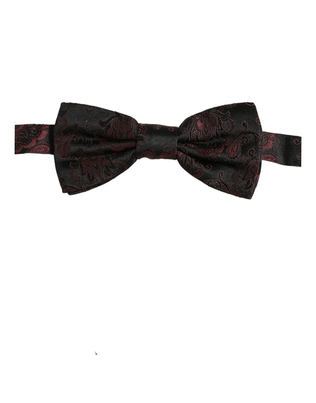 Burgundy Paisley Silk Adjustable Neck Papillon Bow Tie