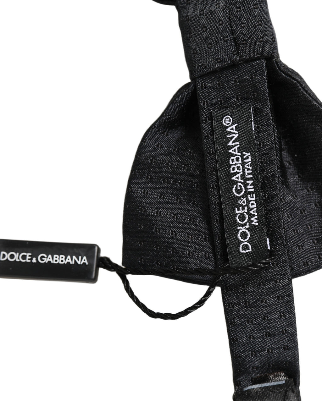 Men Black 100% Silk Adjustable Neck Papillon Bow Tie
