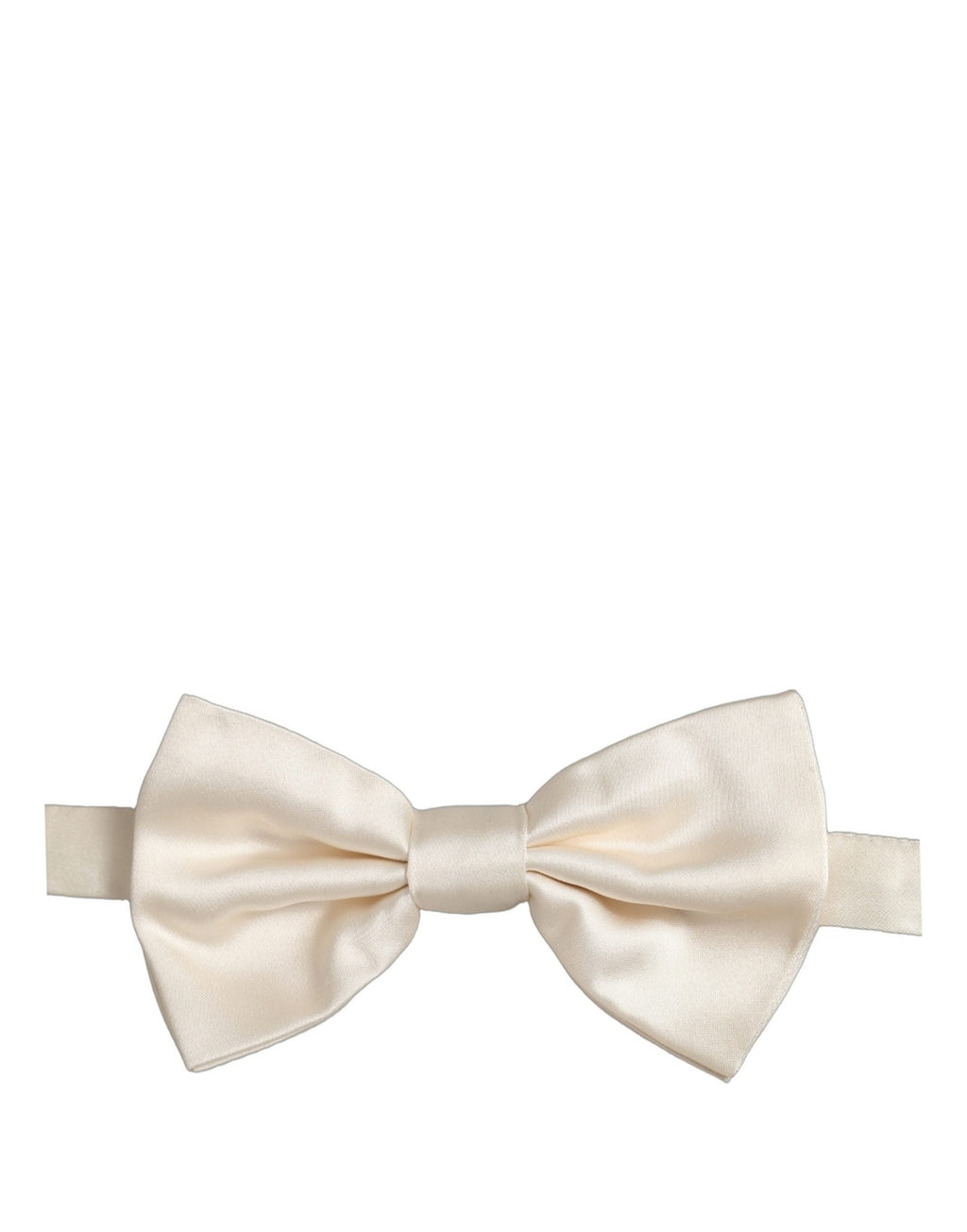 Men White 100% Silk Adjustable Neck Papillon Bow Tie
