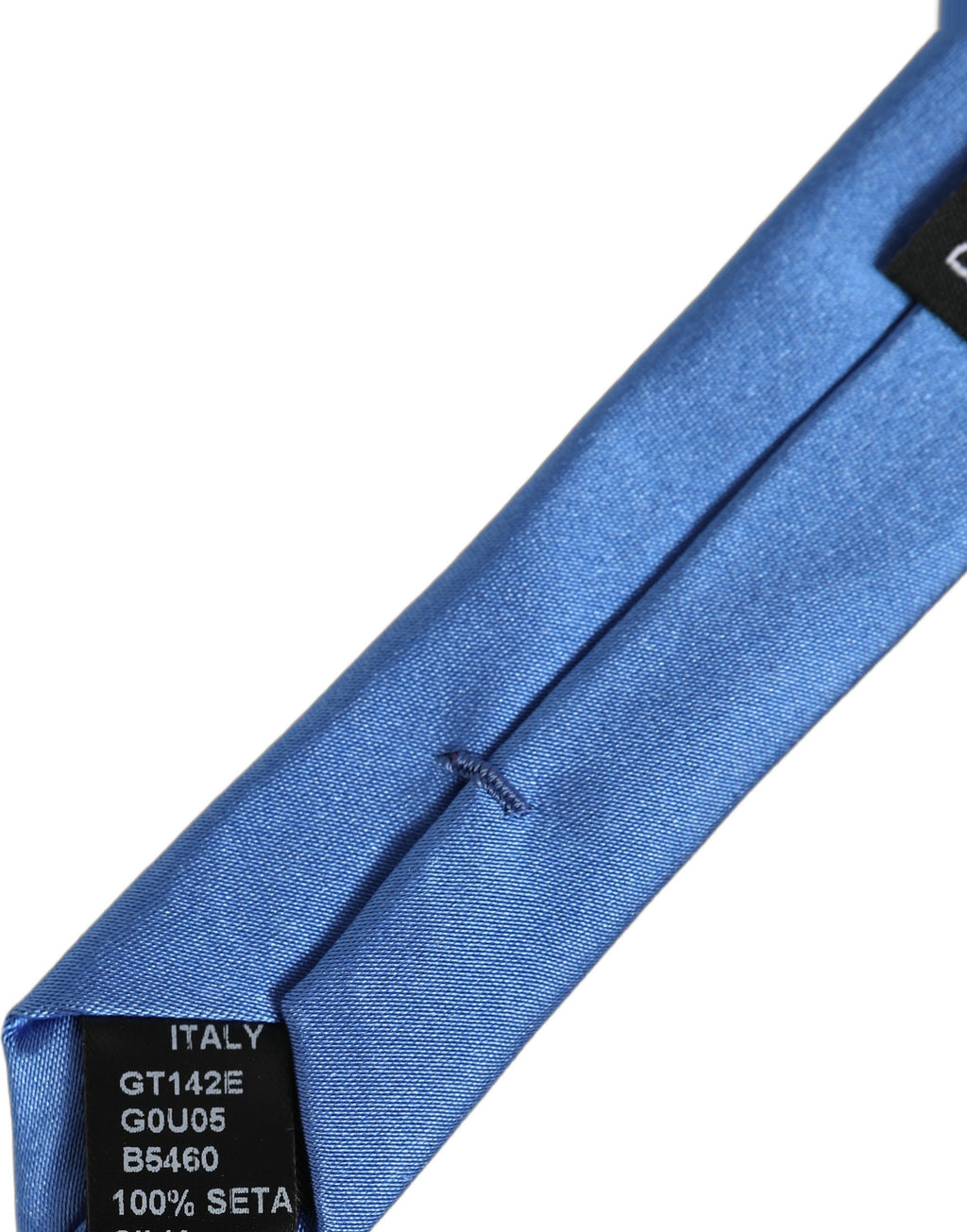Men Blue 100% Silk Satin Adjustable Tied Necktie Tie