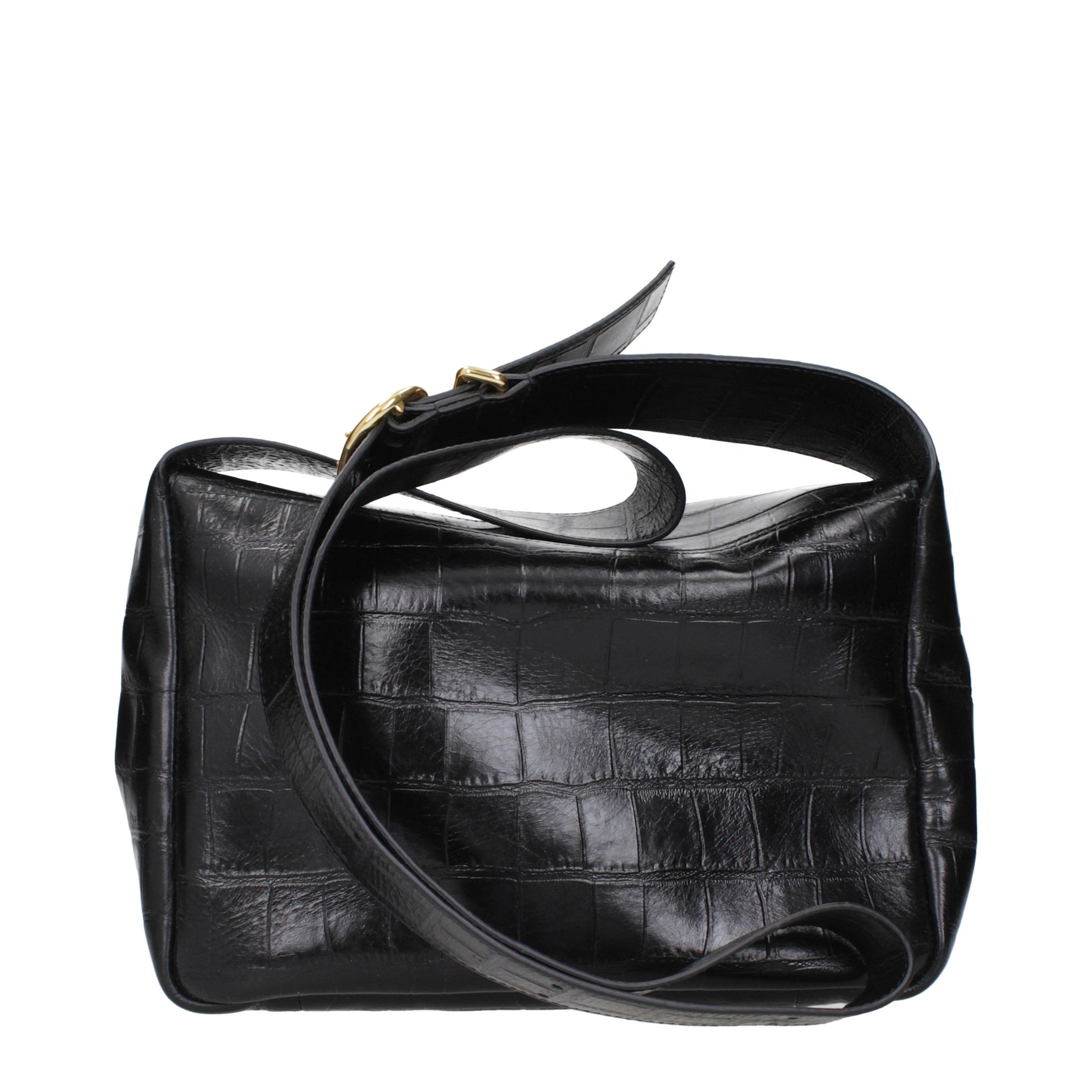 Black Leather Crossbody Bag