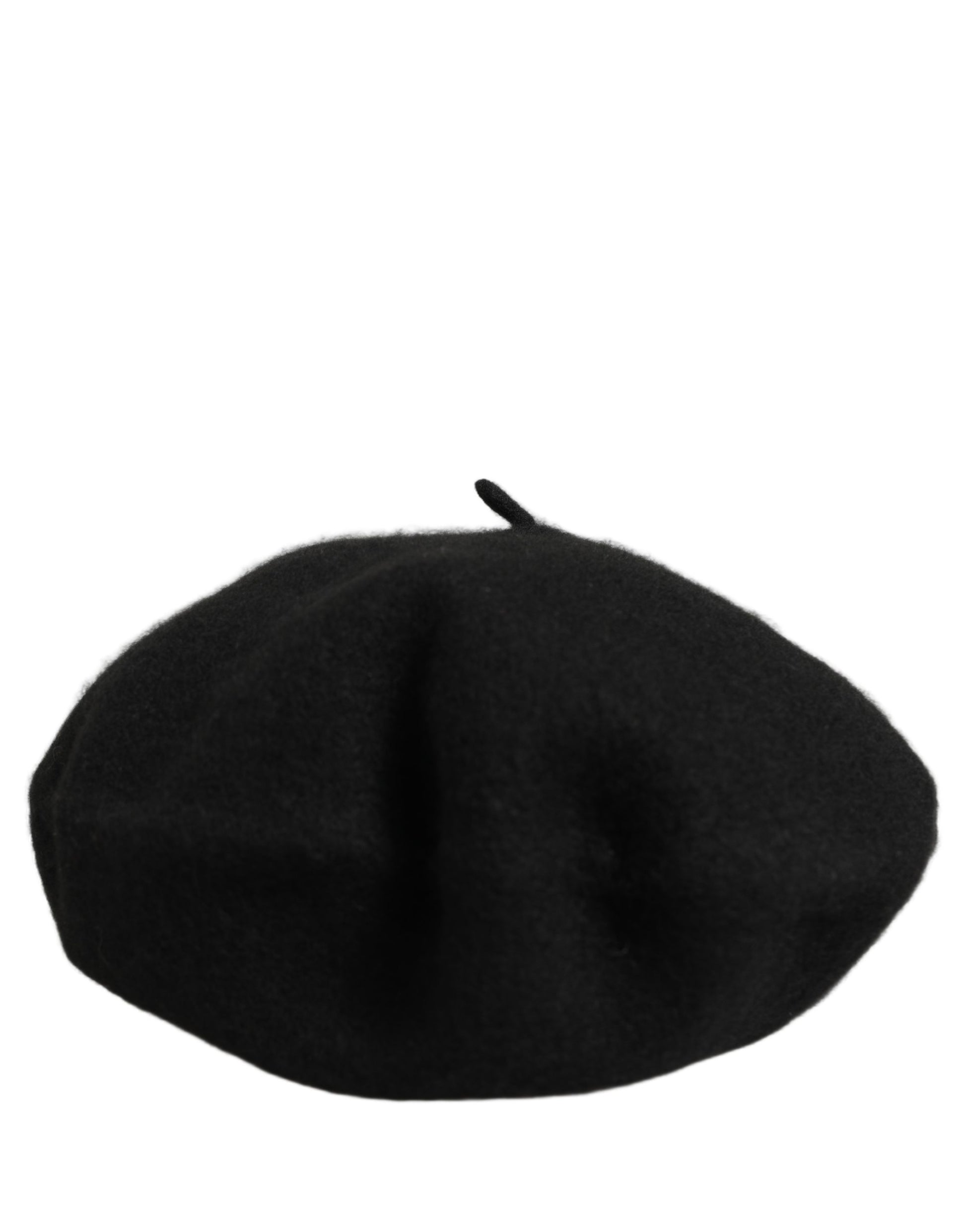 Black Wool French Style Beret Capello Hat