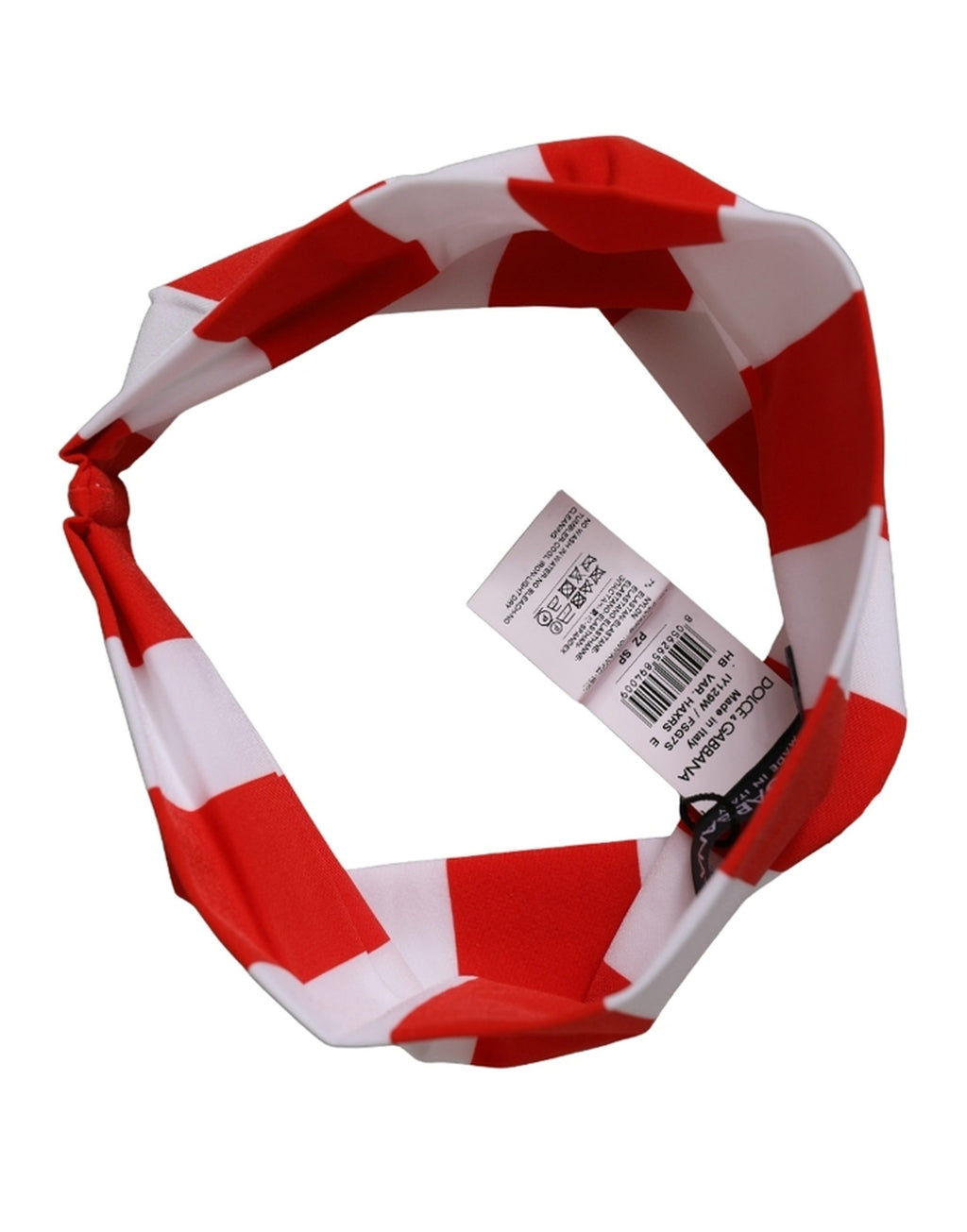 Red White Stripes Nylon Head Wrap One Size Headband