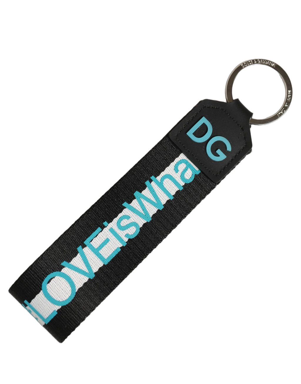 Multicolor Logo Polyester Brass Holder Keychain Keyring