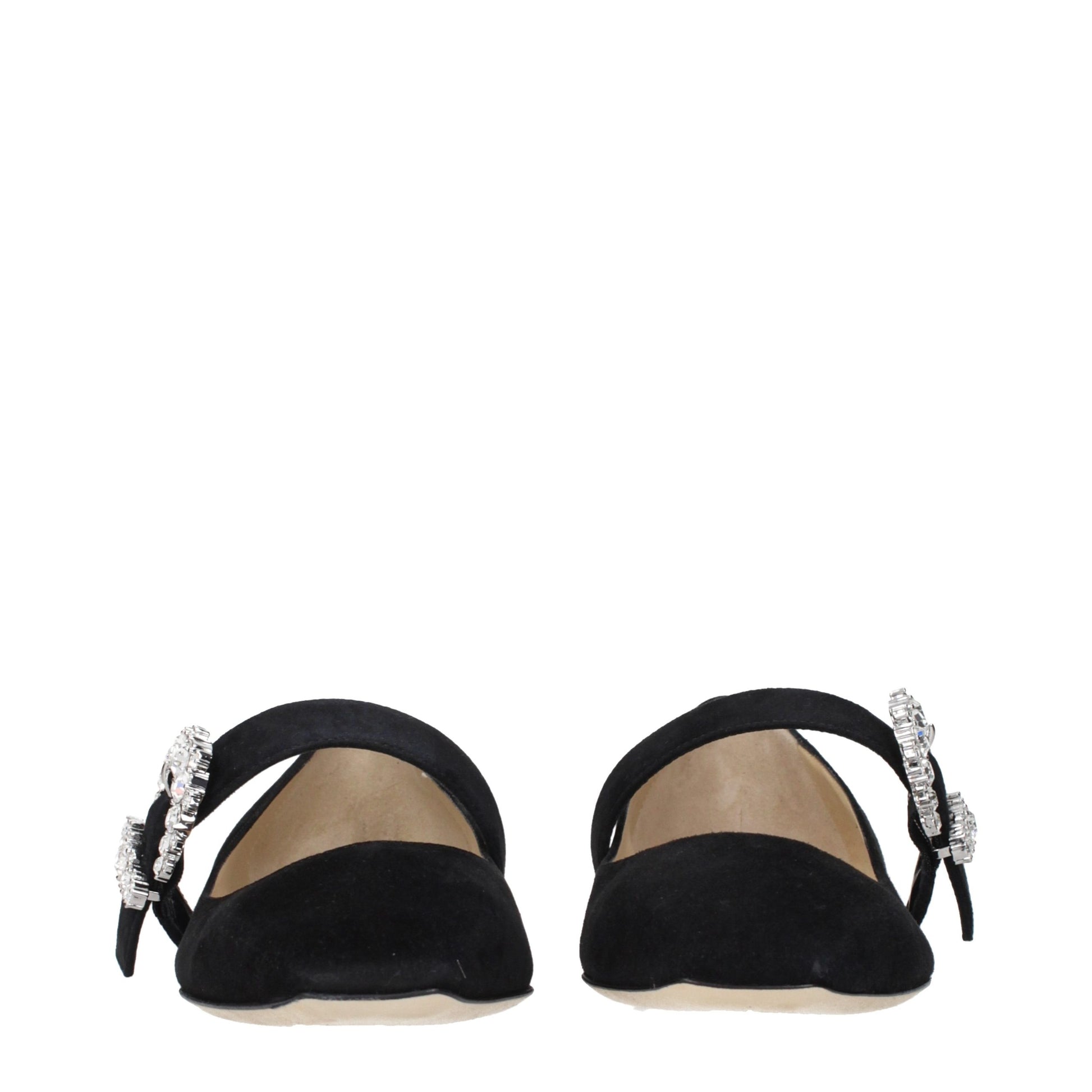 Black Leather Ballet Flats