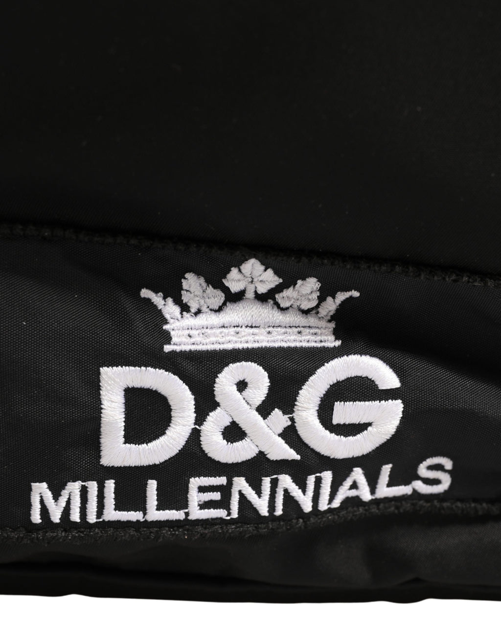 Men Black #DG LOVE Logo Patches Nylon Backpack Bag