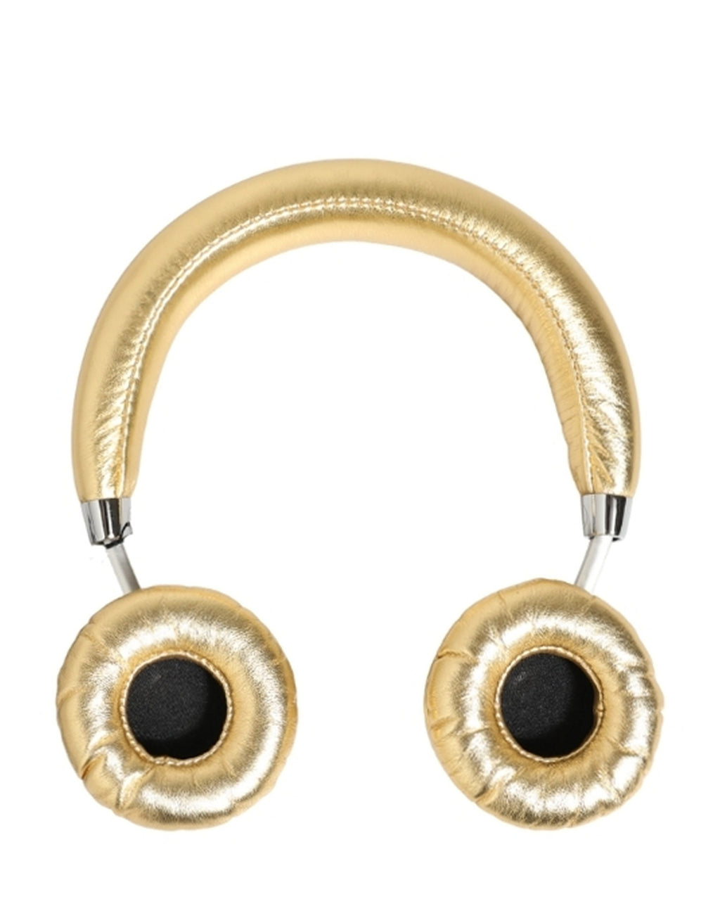 Women Gold Leather Wireless On-Ear Headset Headphones