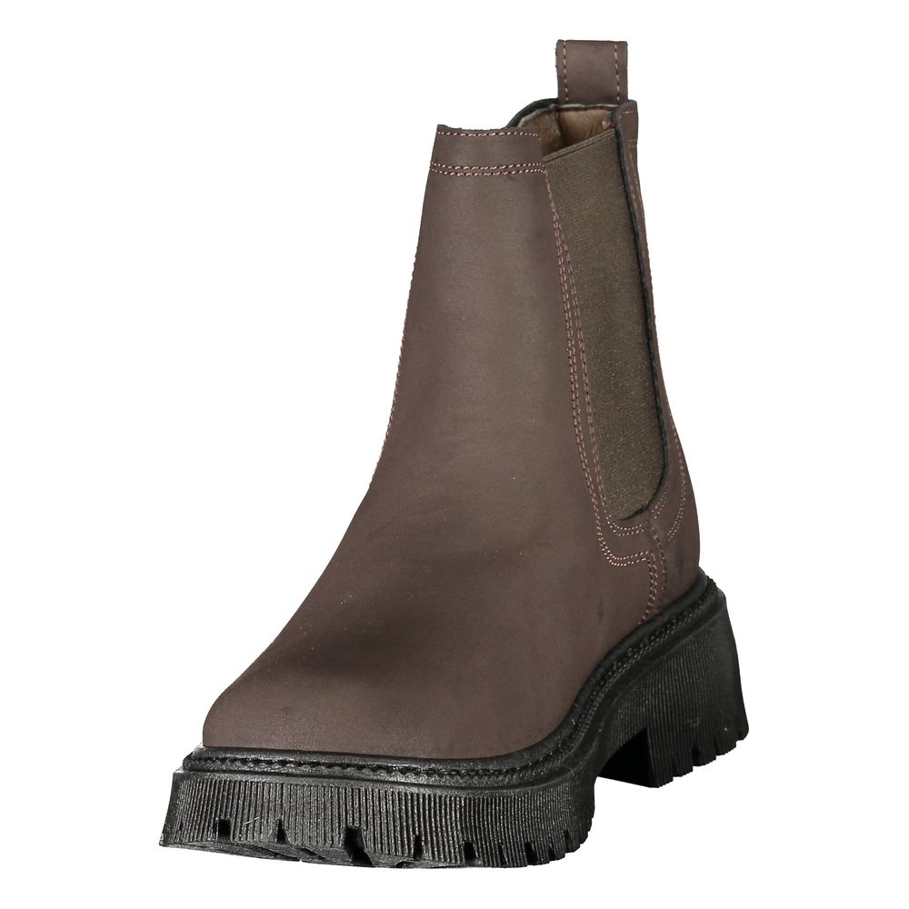 Brown Polyurethane Women's Boot