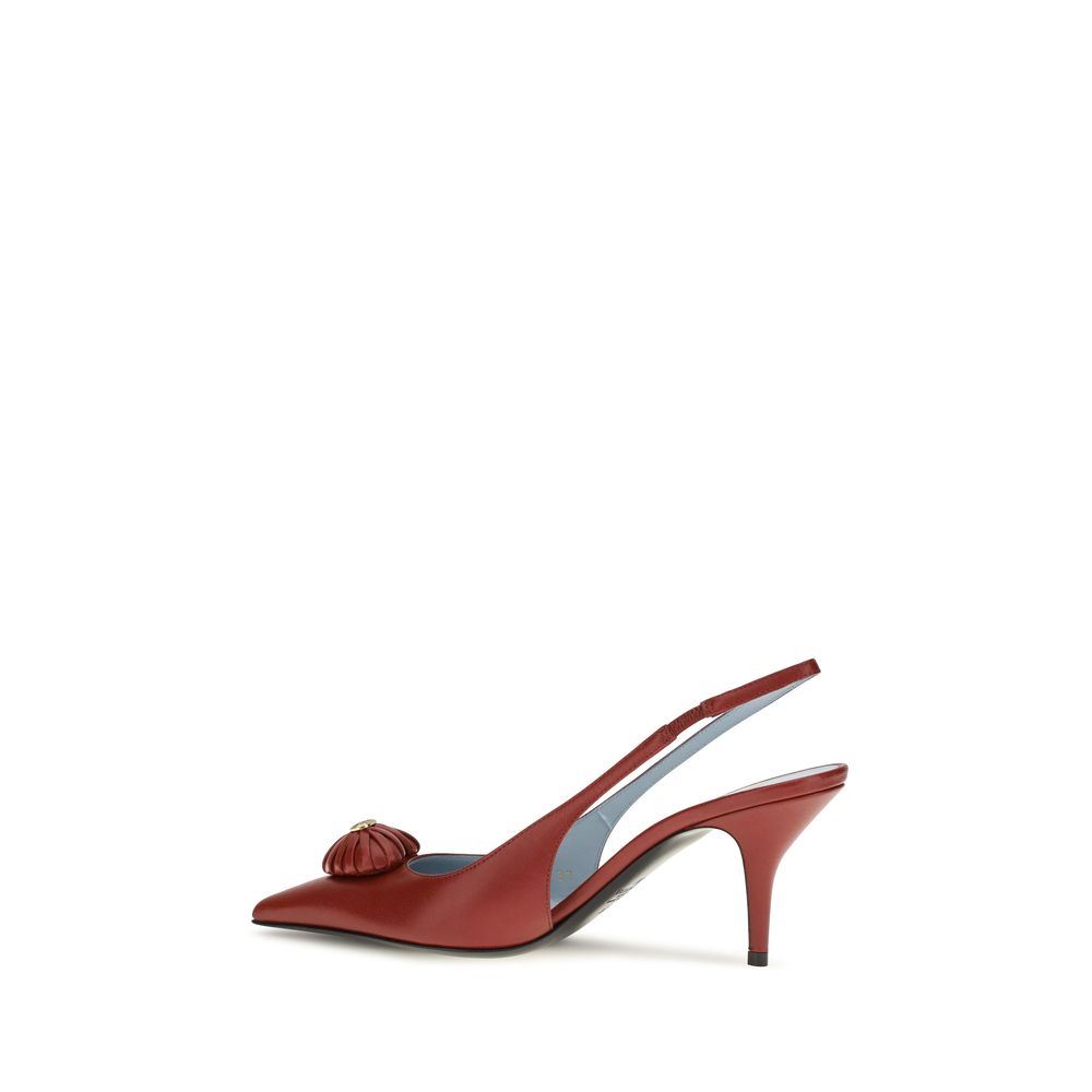 Red Calf Leather Bos Taurus High Heel Pumps